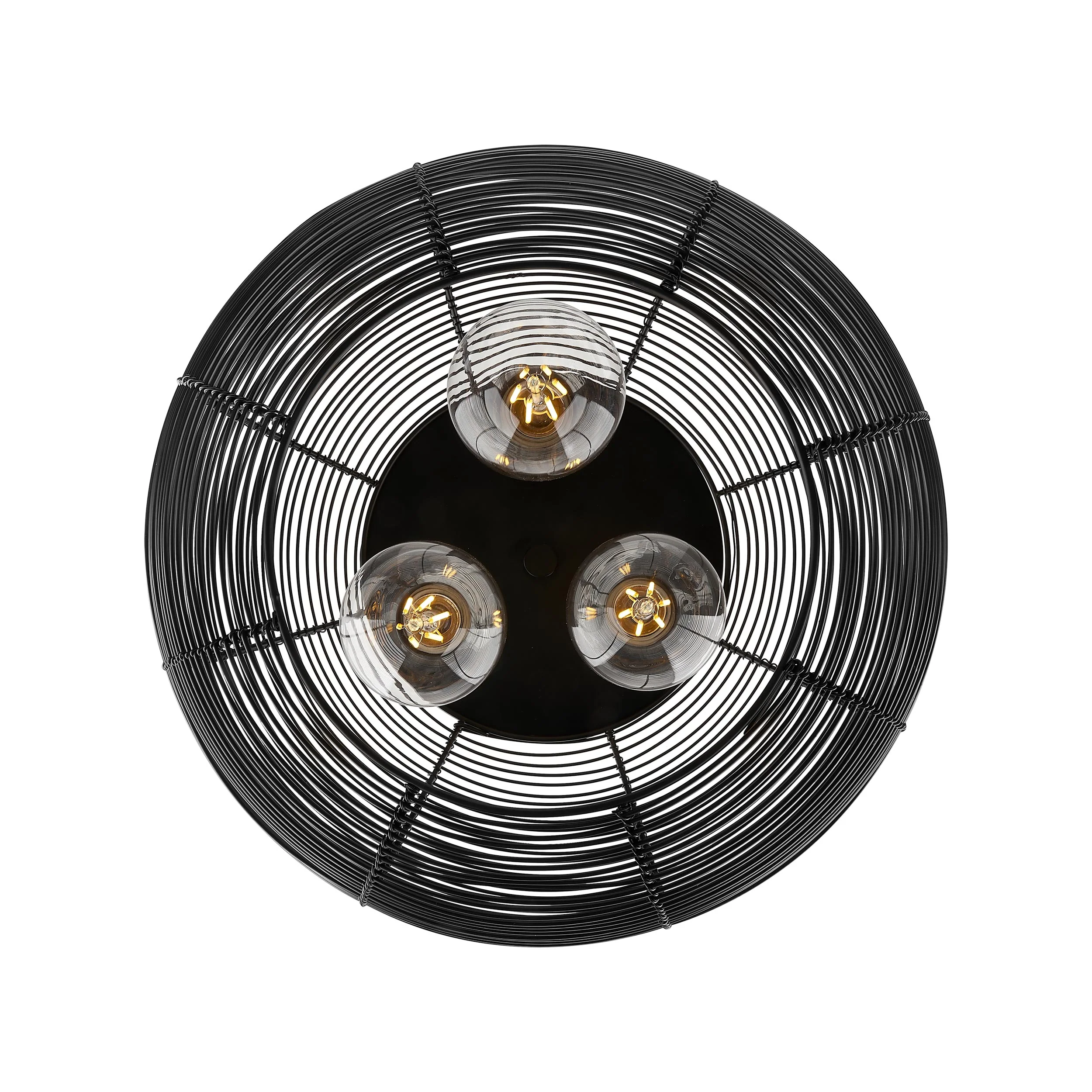 Calypso 3-light Flush Mount in Matte Black - Image 3