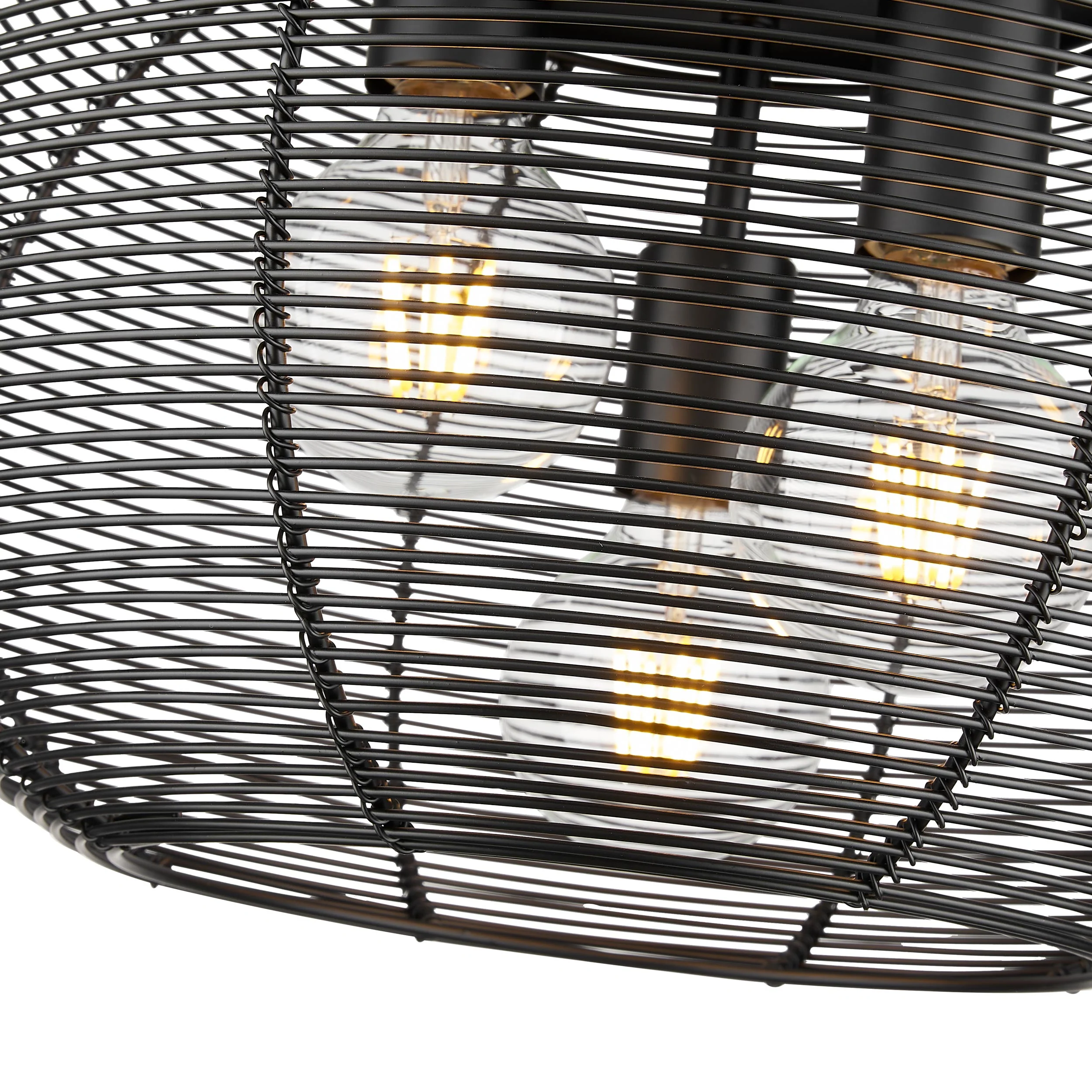 Calypso 3-light Flush Mount in Matte Black - Image 4