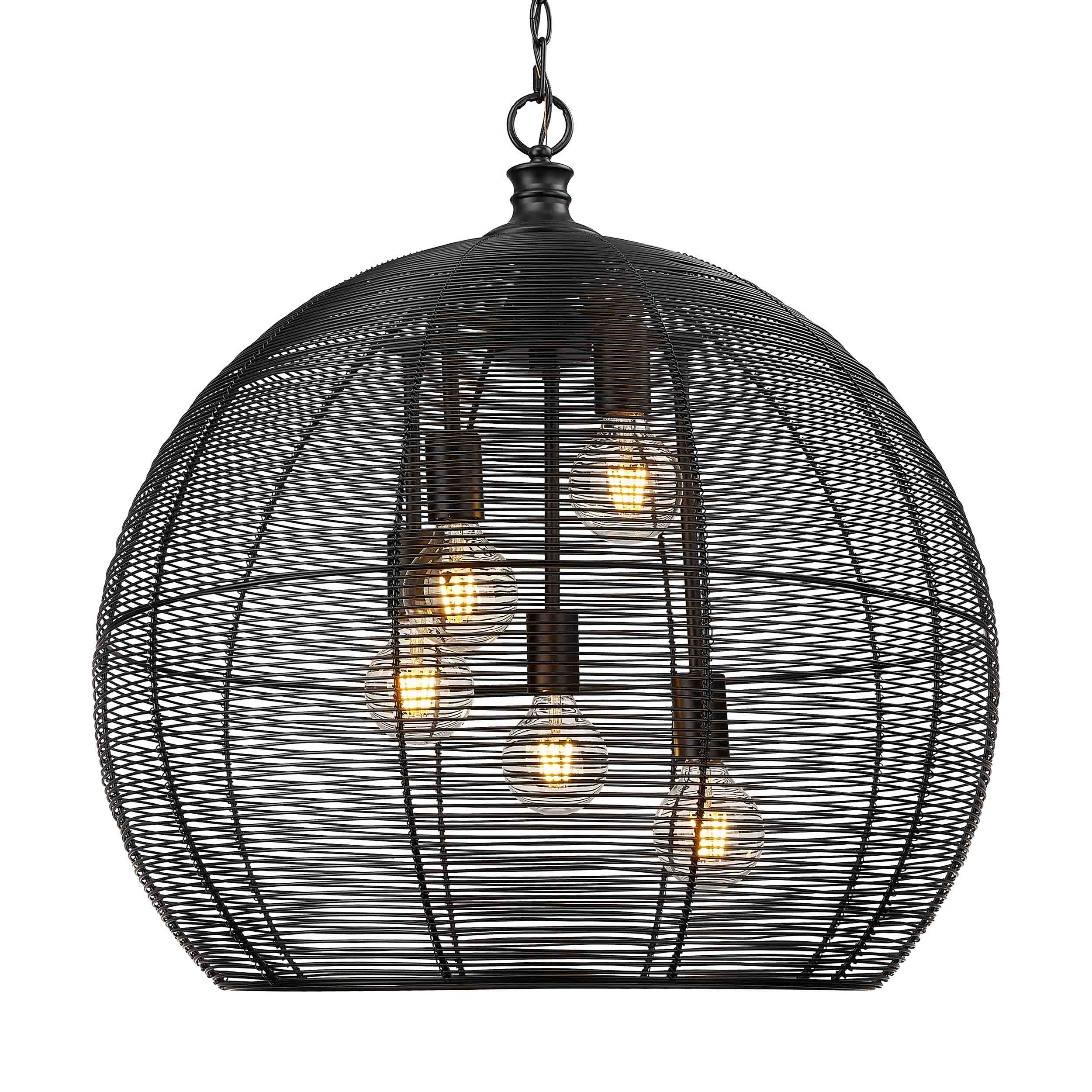 Calypso 5-light Pendant in Matte Black