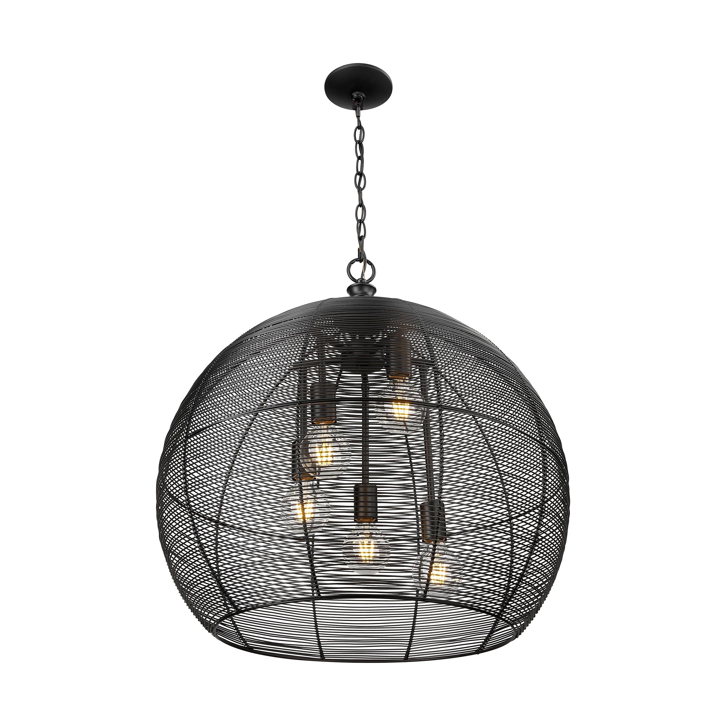 Calypso 5-light Pendant in Matte Black - Image 3