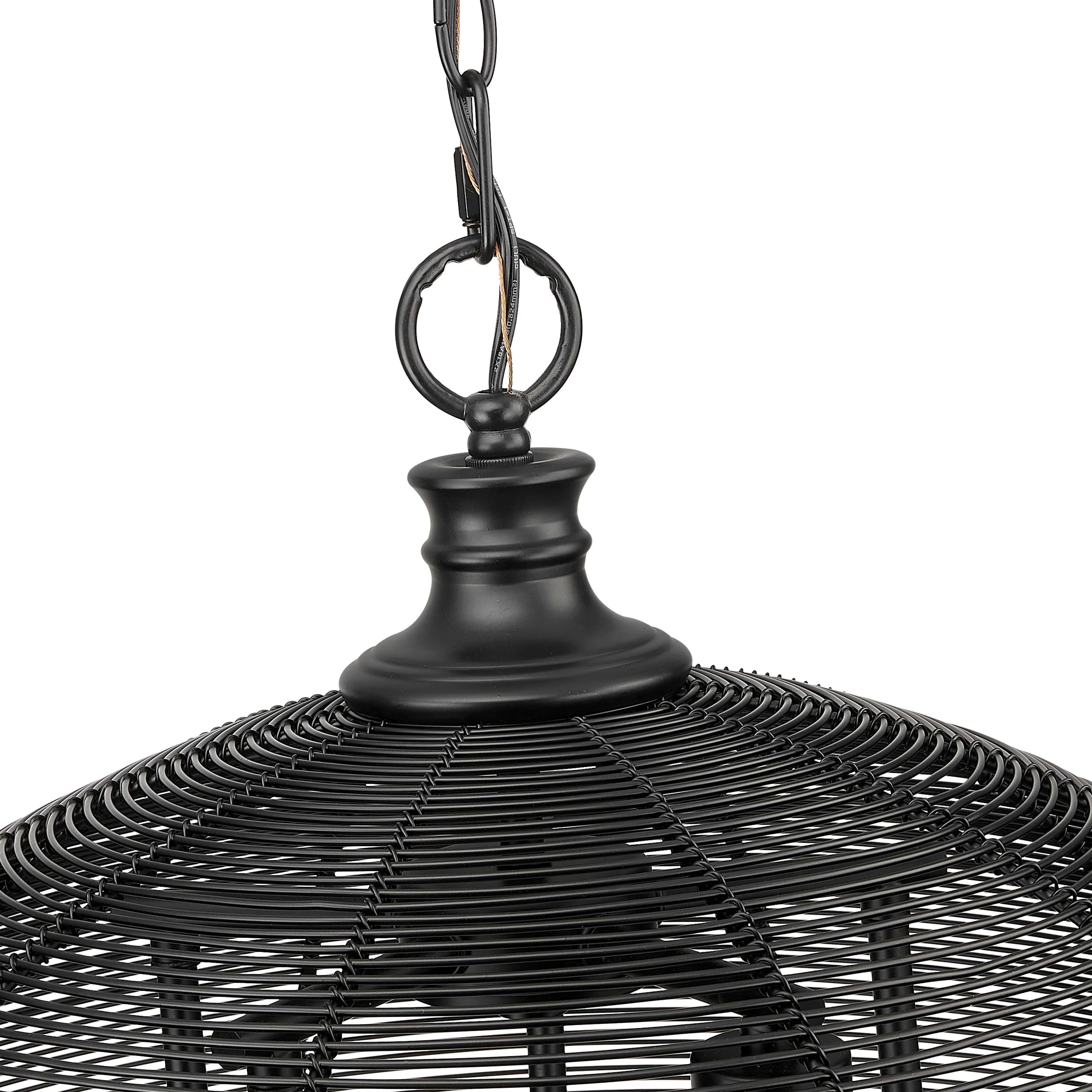 Calypso 5-light Pendant in Matte Black - Image 6