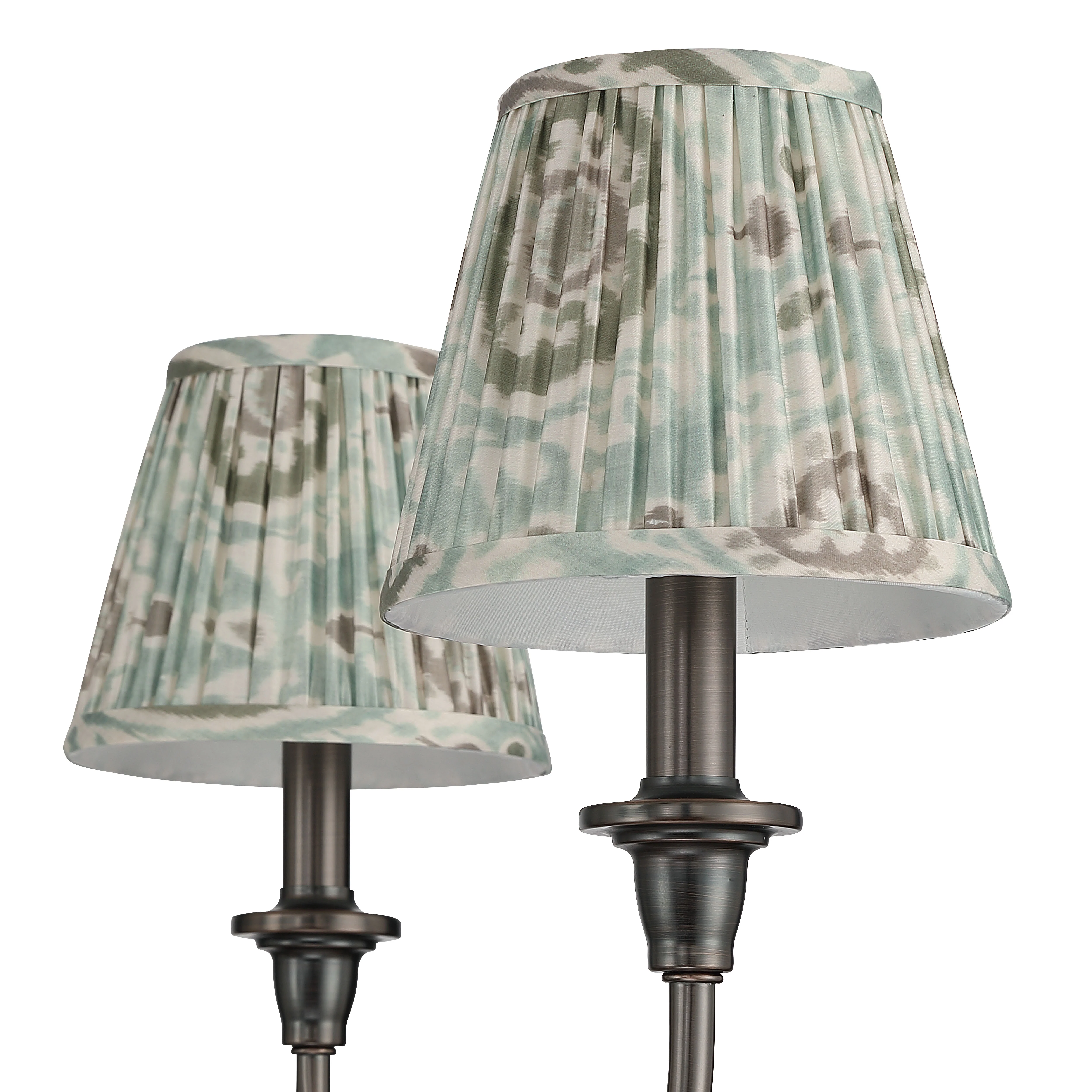 Cambria 6-Light Chandelier in Oil Rubbed Bronze & Aqua Verde Shades - Image 7
