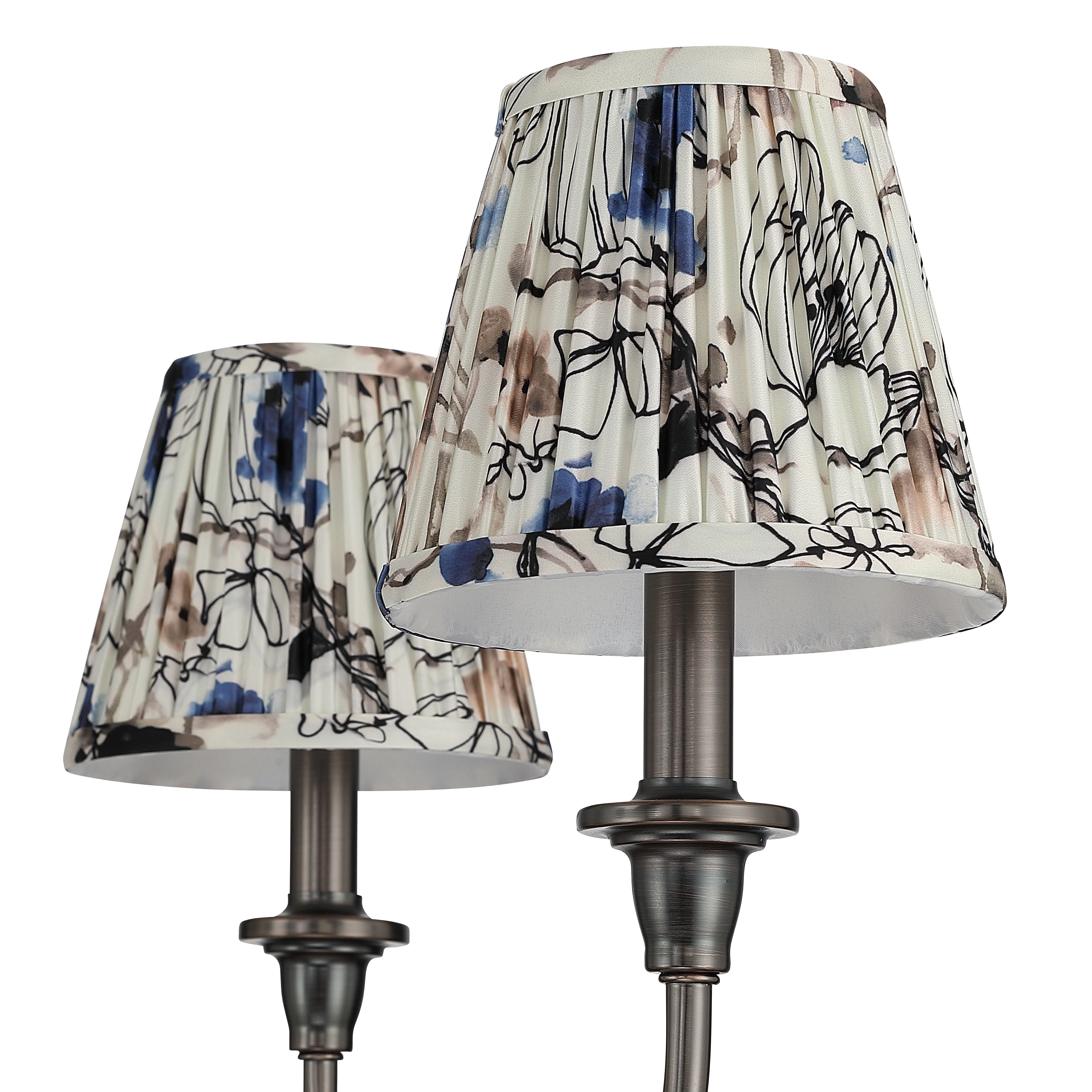 Cambria 6-light Chandelier in Oil Rubbed Bronze with Blue Poppy Shades - Image 7