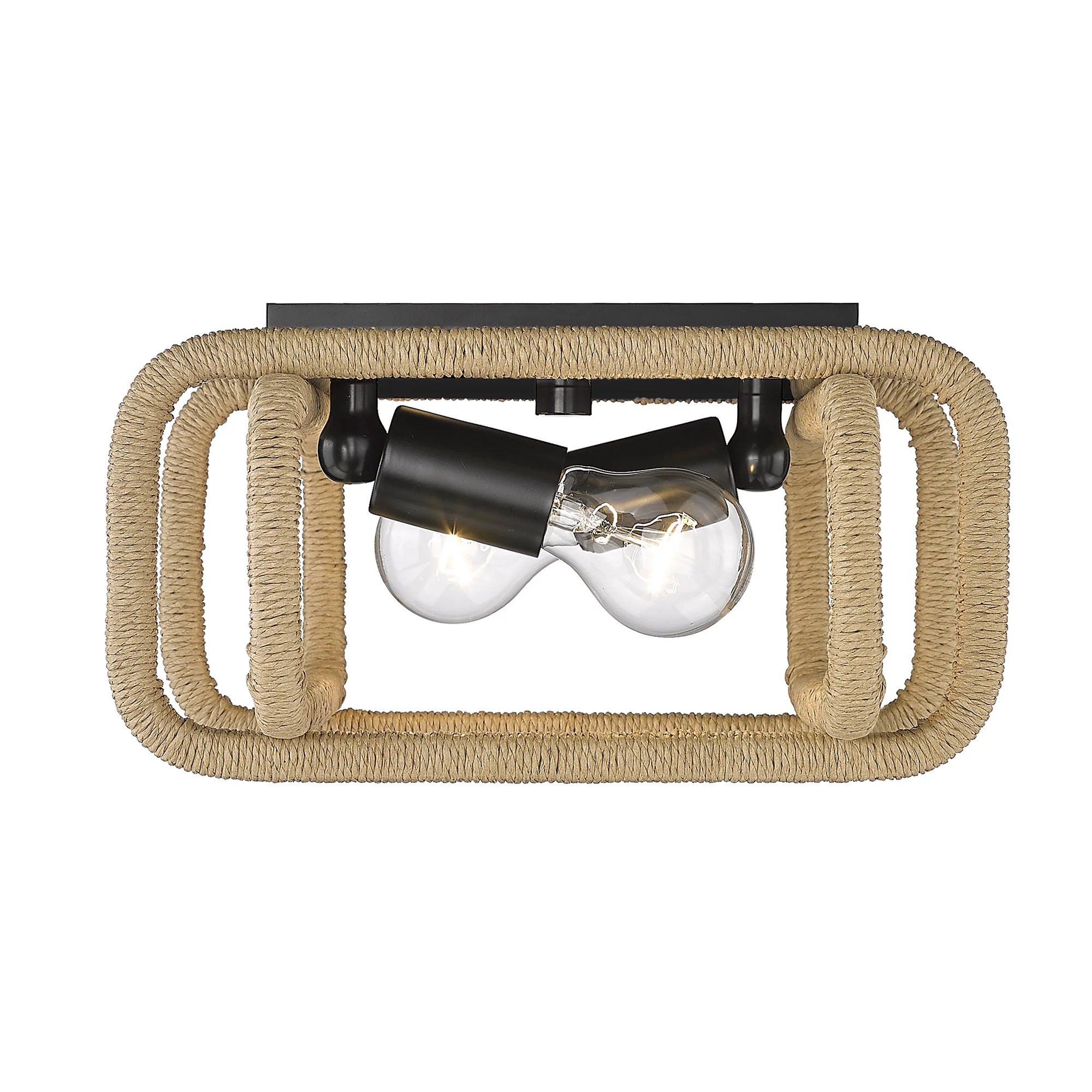 Camden 2-light Flush Mount in Matte Black - Image 2
