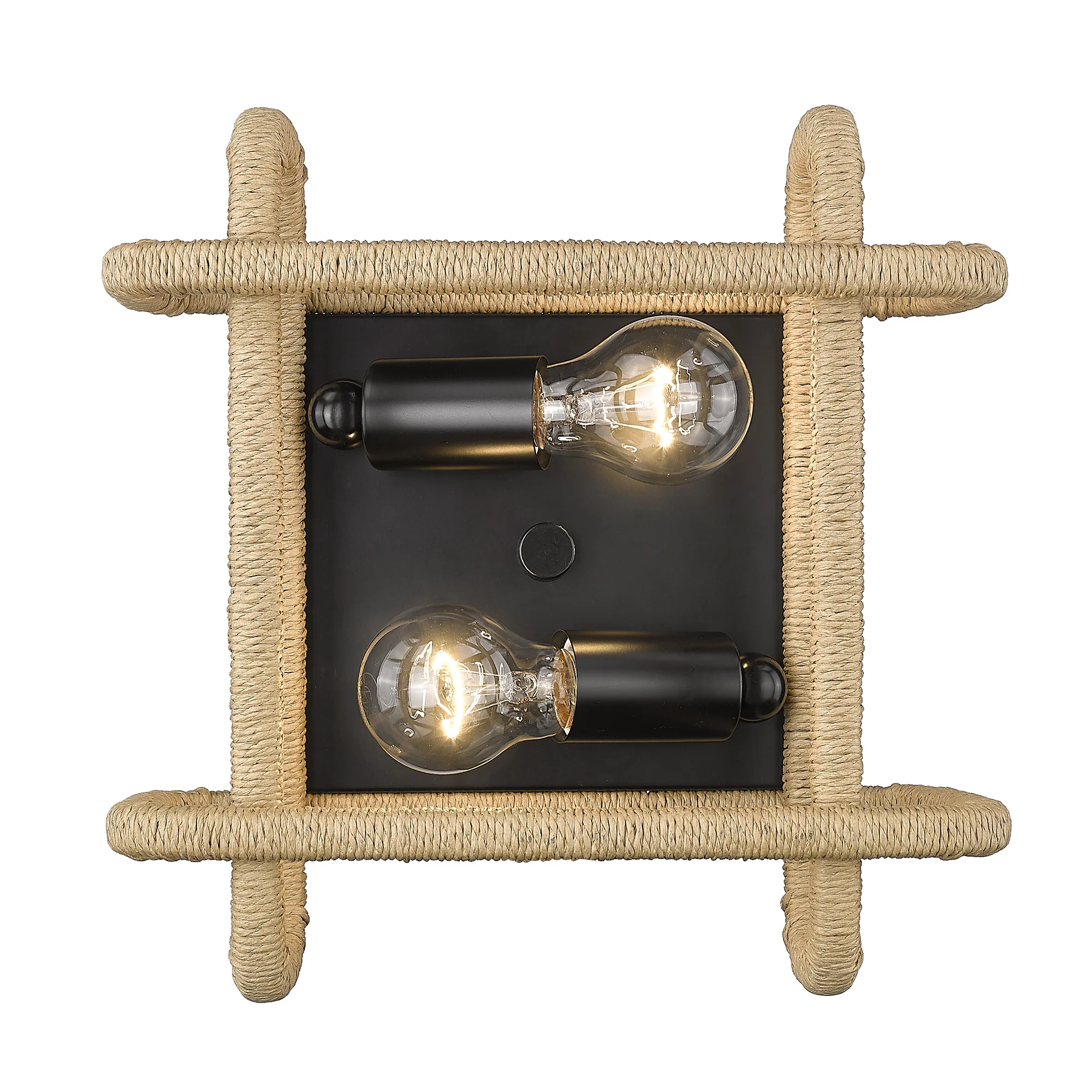 Camden 2-light Flush Mount in Matte Black - Image 3