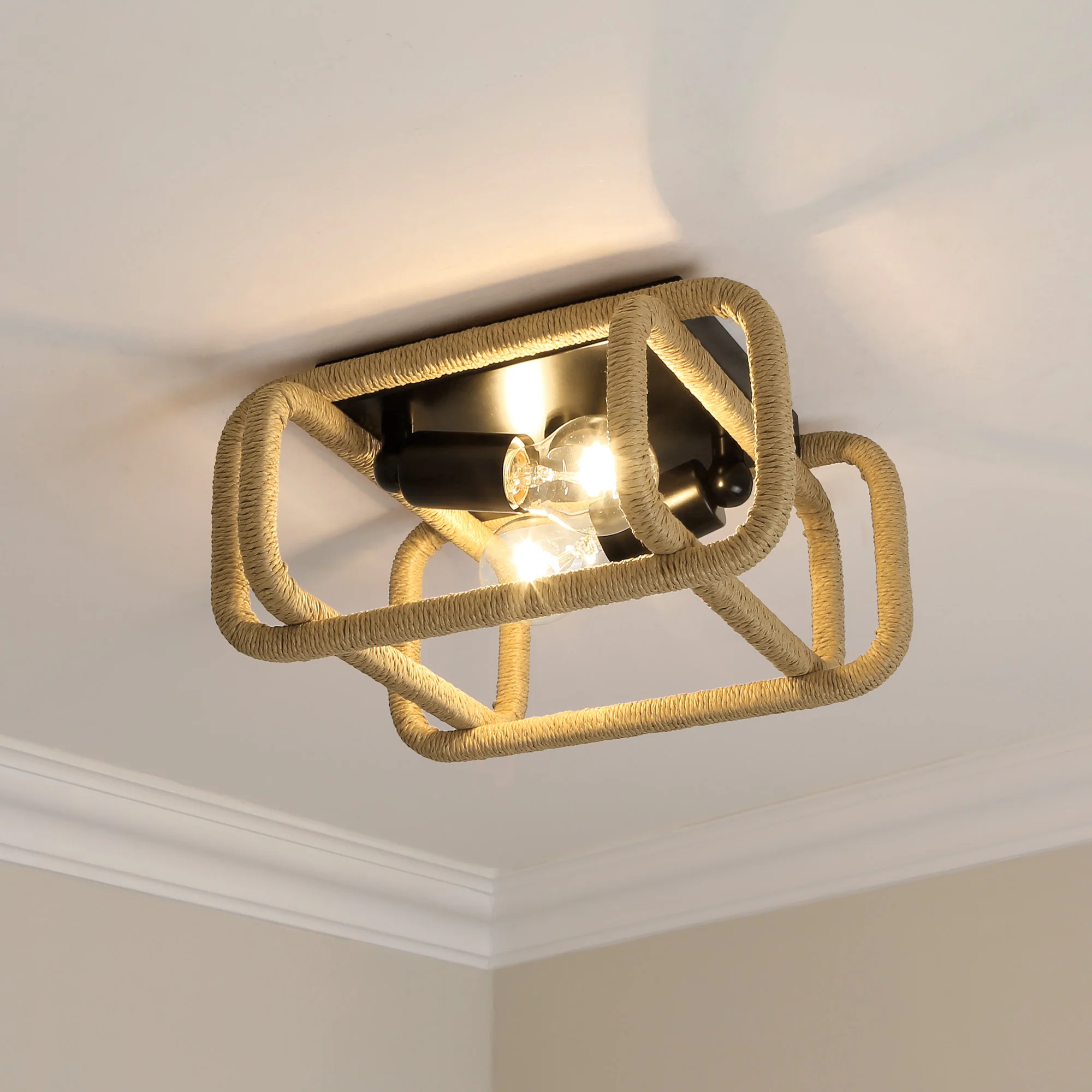Camden 2-light Flush Mount in Matte Black - Image 5