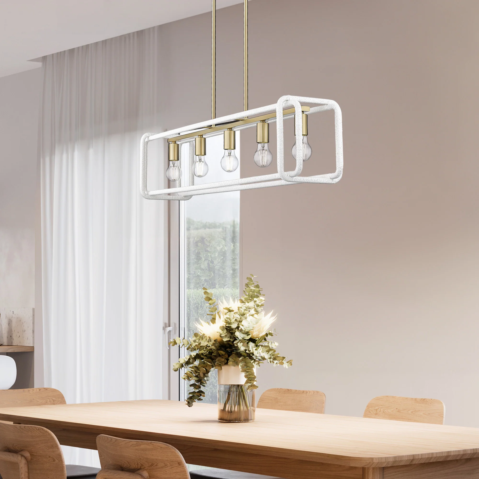 Camden 5-light Island Light in Brushed Champagne Brass - Image 9