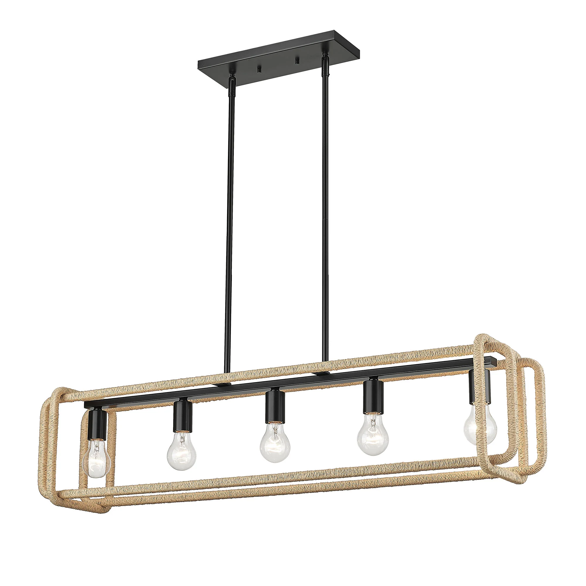 Camden 5-light Island Light in Matte Black - Image 3