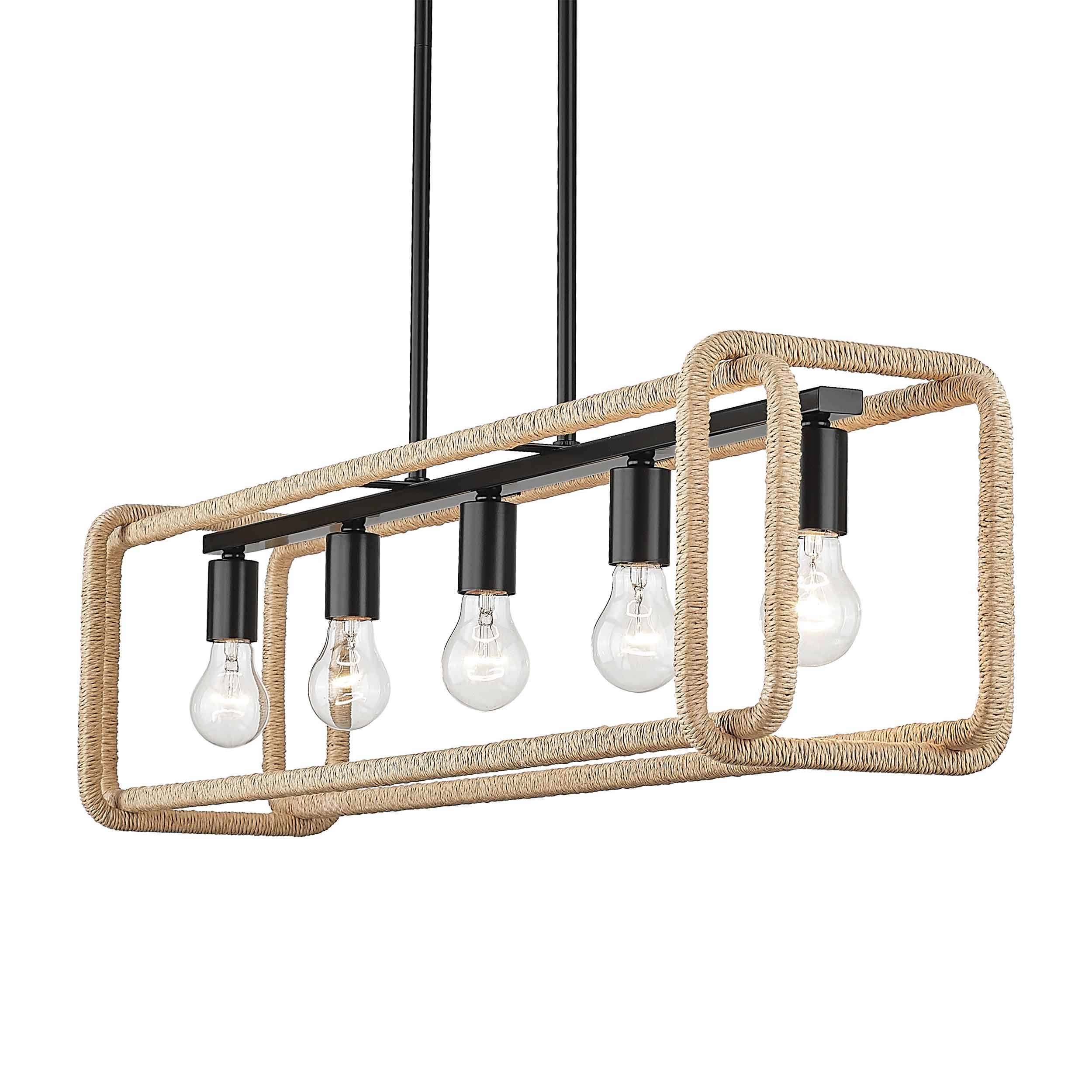 Camden 5-light Island Light in Matte Black - Image 6