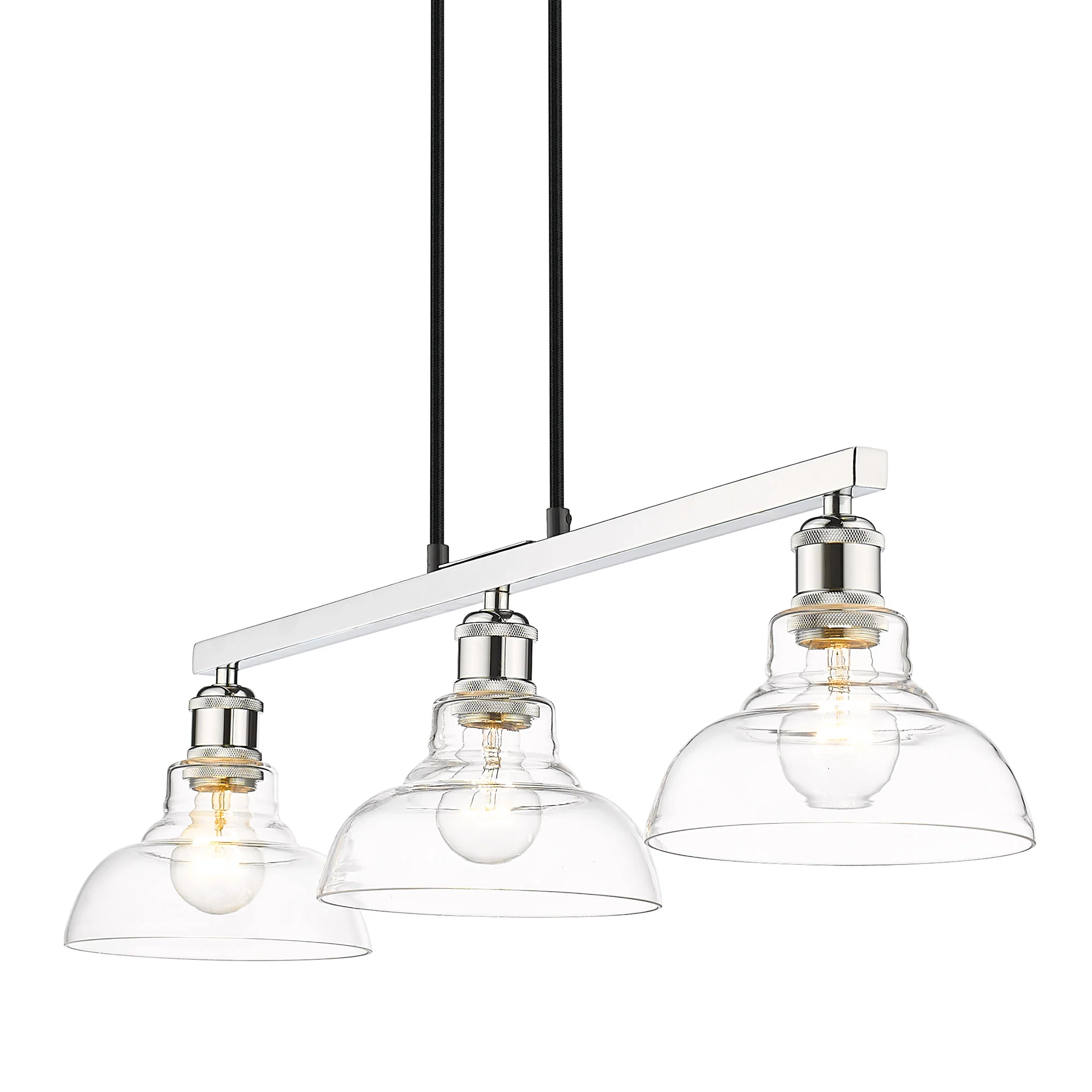 Carver 3-light Semi-Flush Mount in Chrome - Image 3