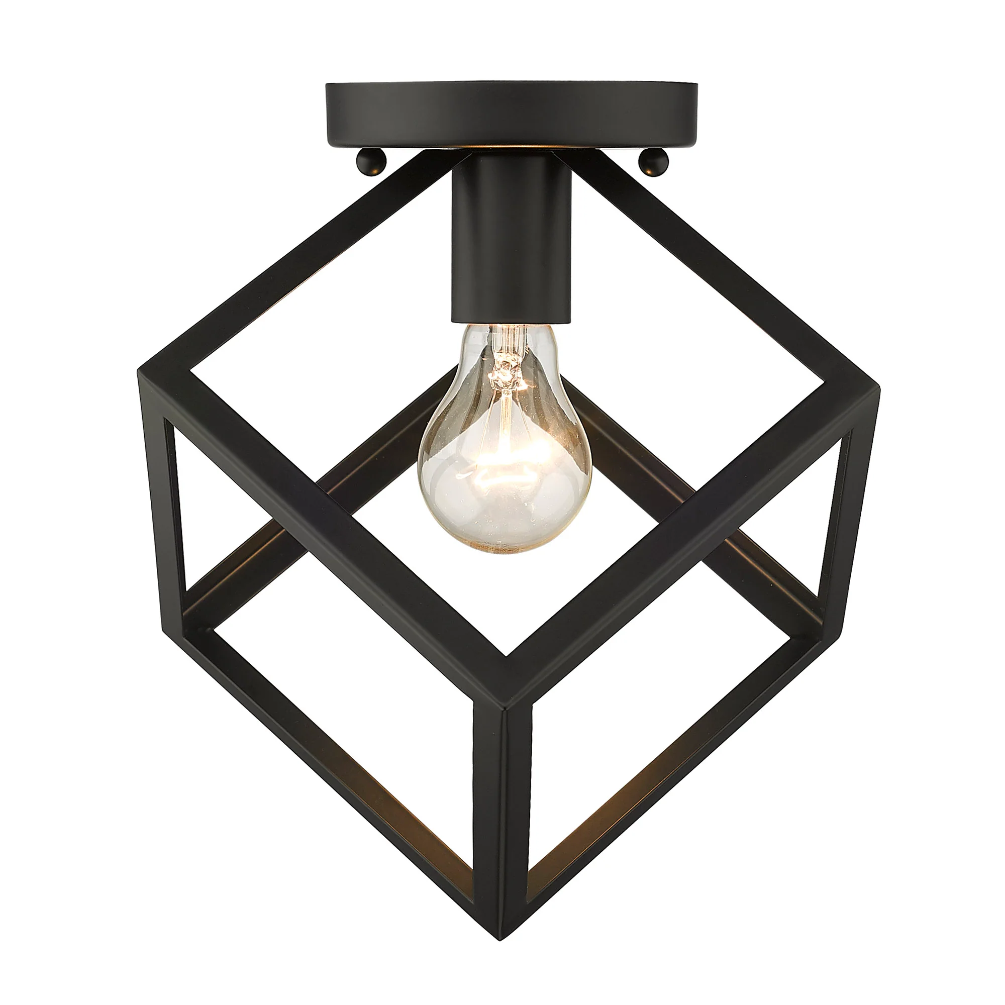 Cassio 1-light Flush Mount in Matte Black