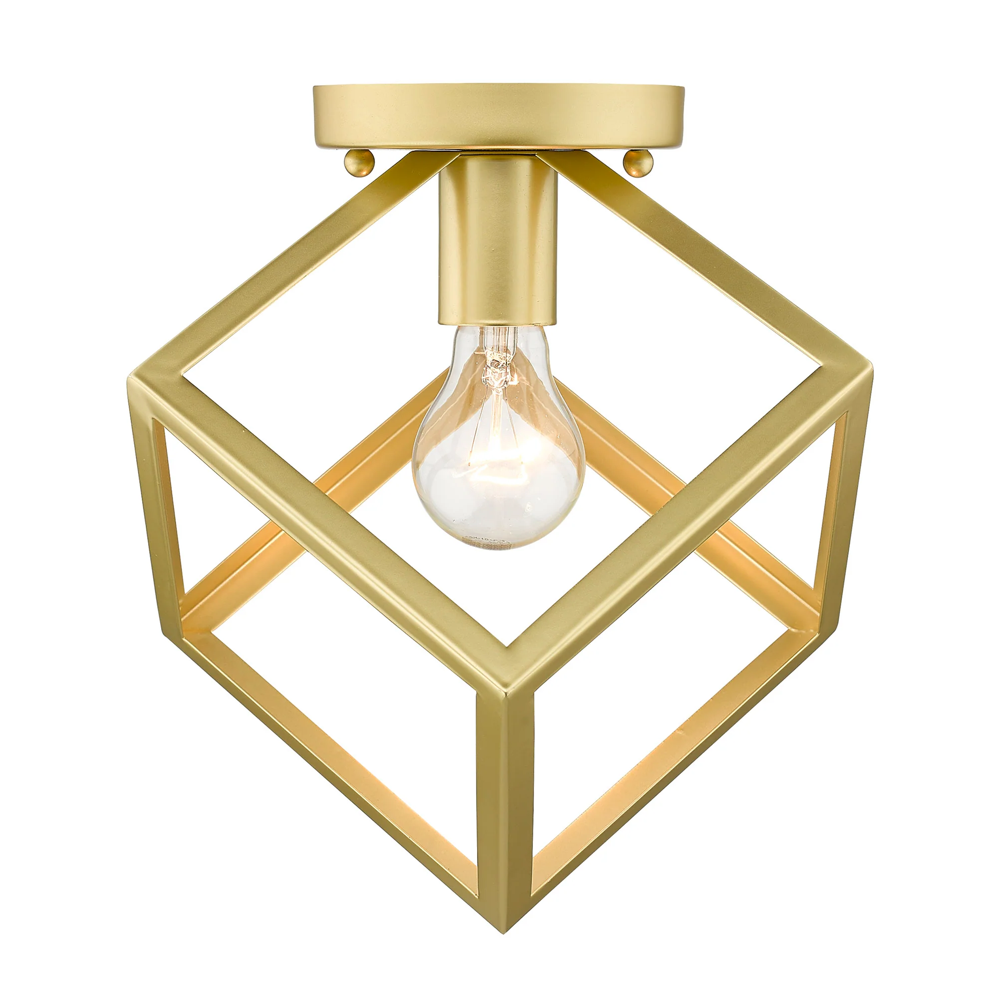 Cassio 1-light Flush Mount in Olympic Gold - Image 3
