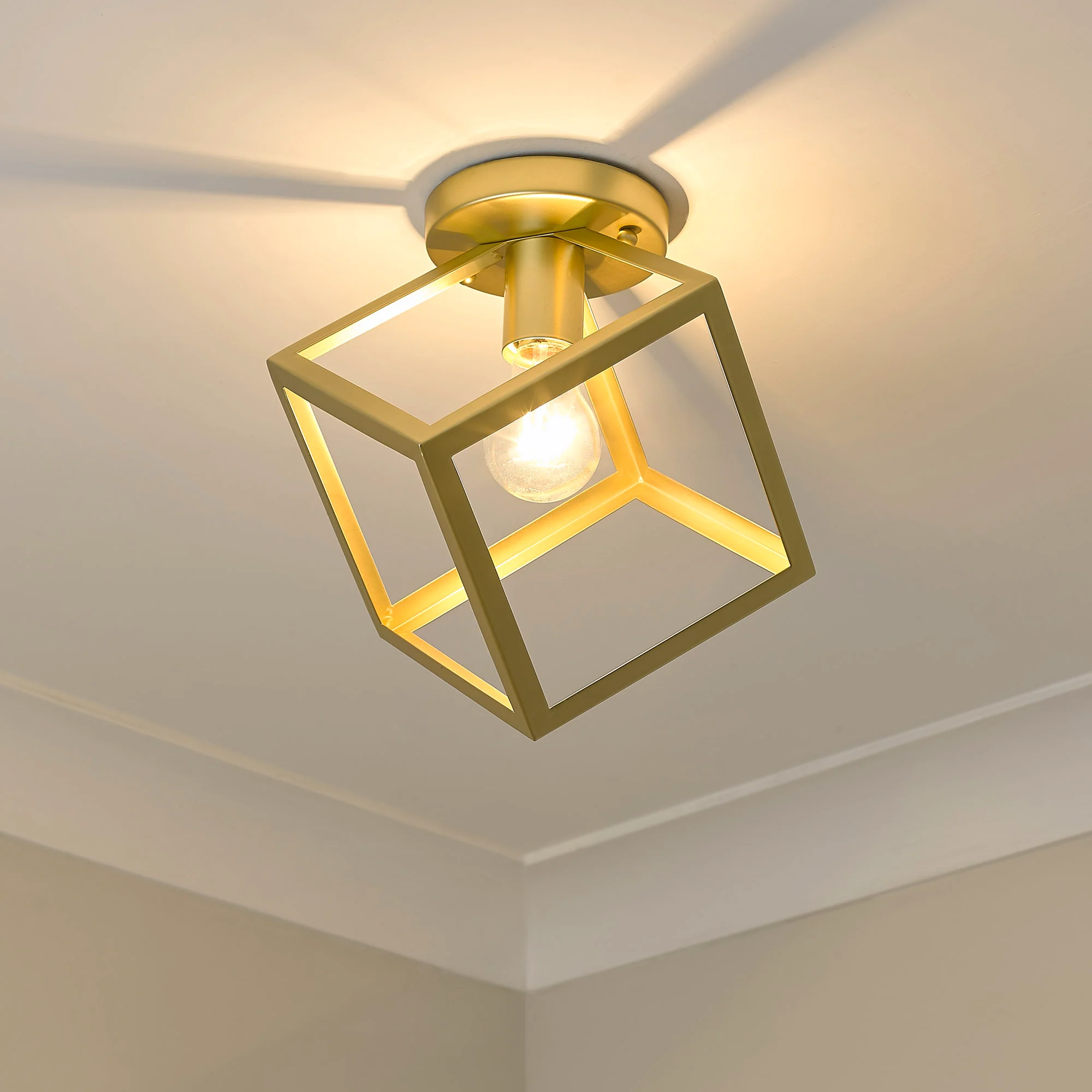 Cassio 1-light Flush Mount in Olympic Gold - Image 4