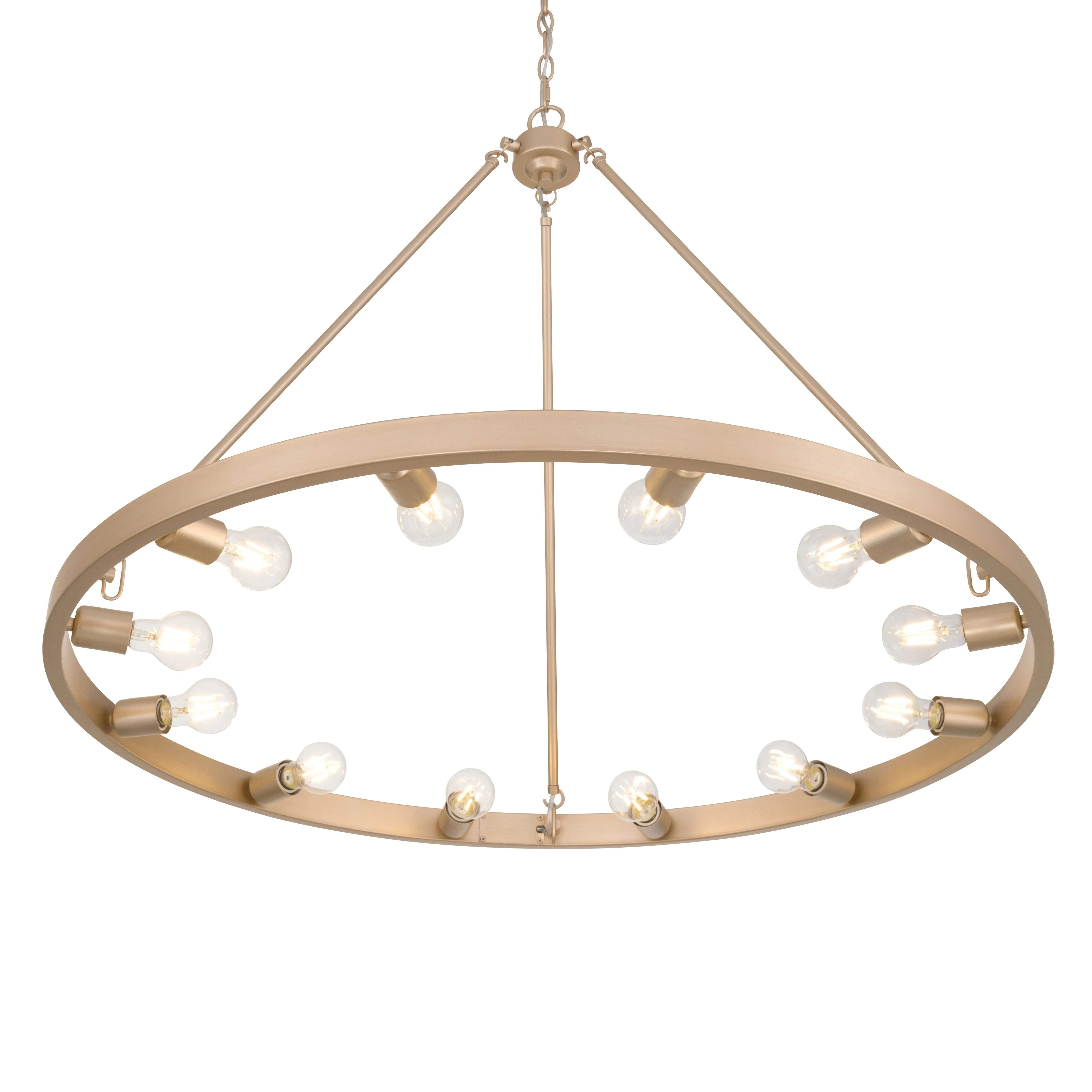 Castile 12-light Chandelier in French Gold - Image 3