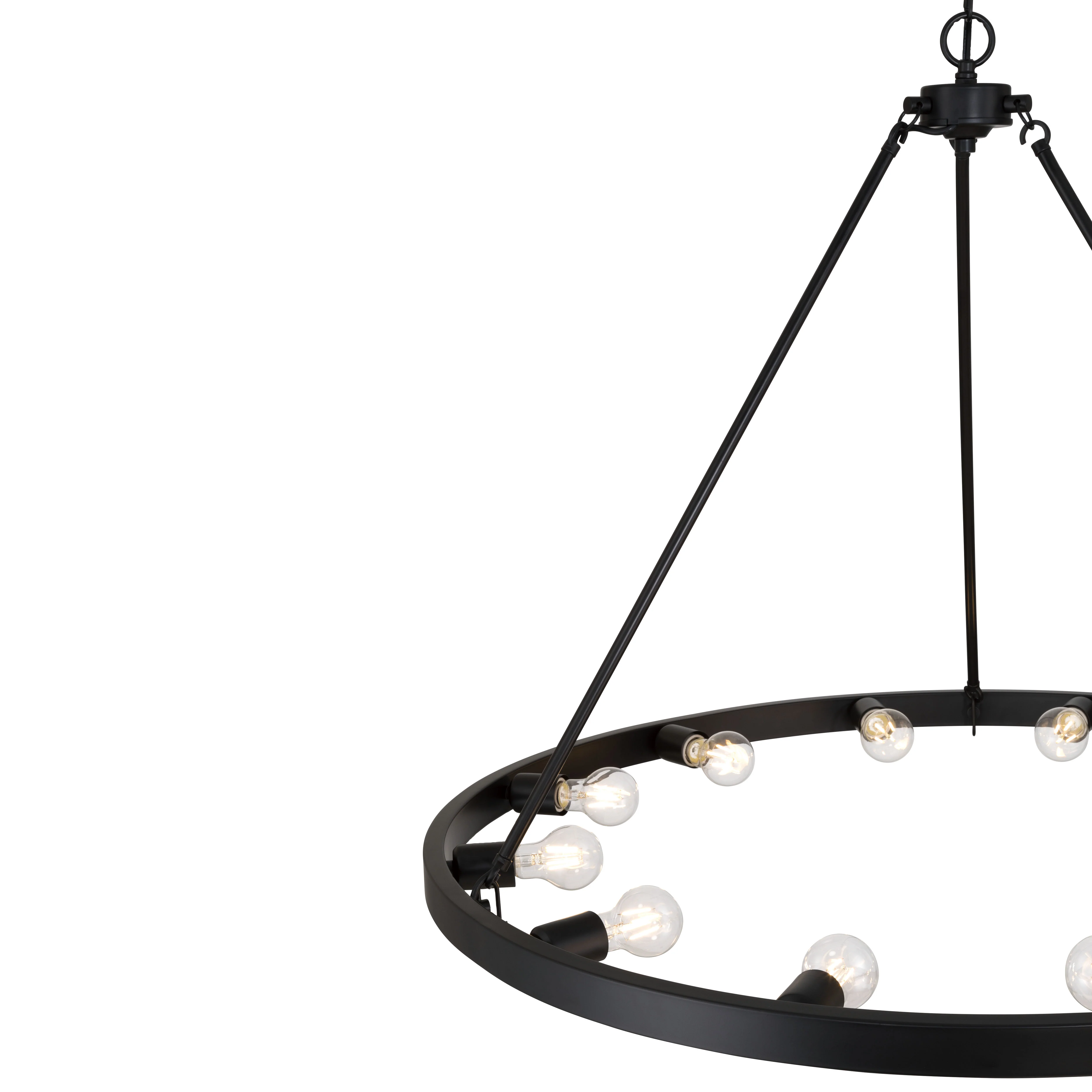 Castile 12-light Chandelier in Matte Black - Image 7