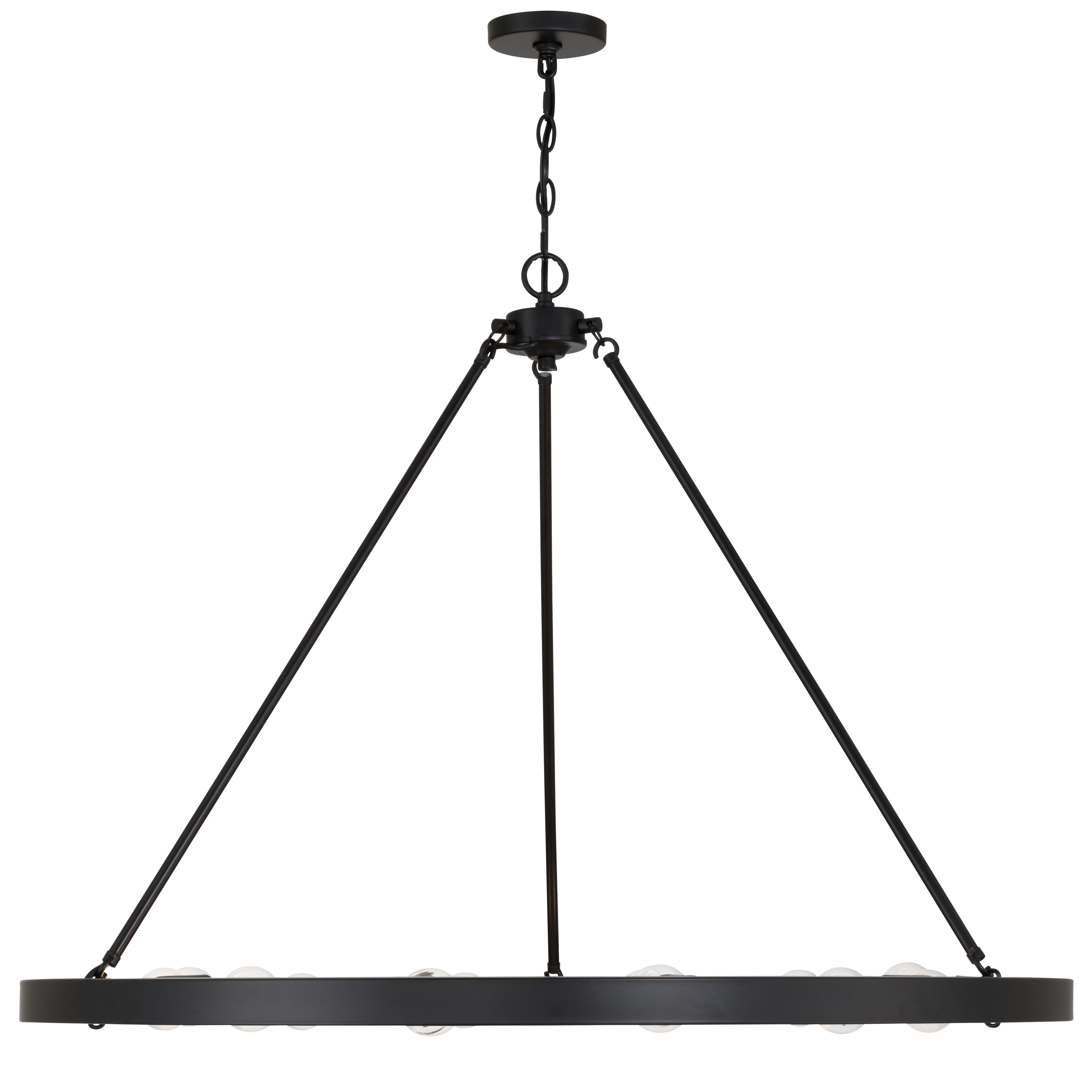 Castile 12-light Semi-Flush Mount in Matte Black - Image 2