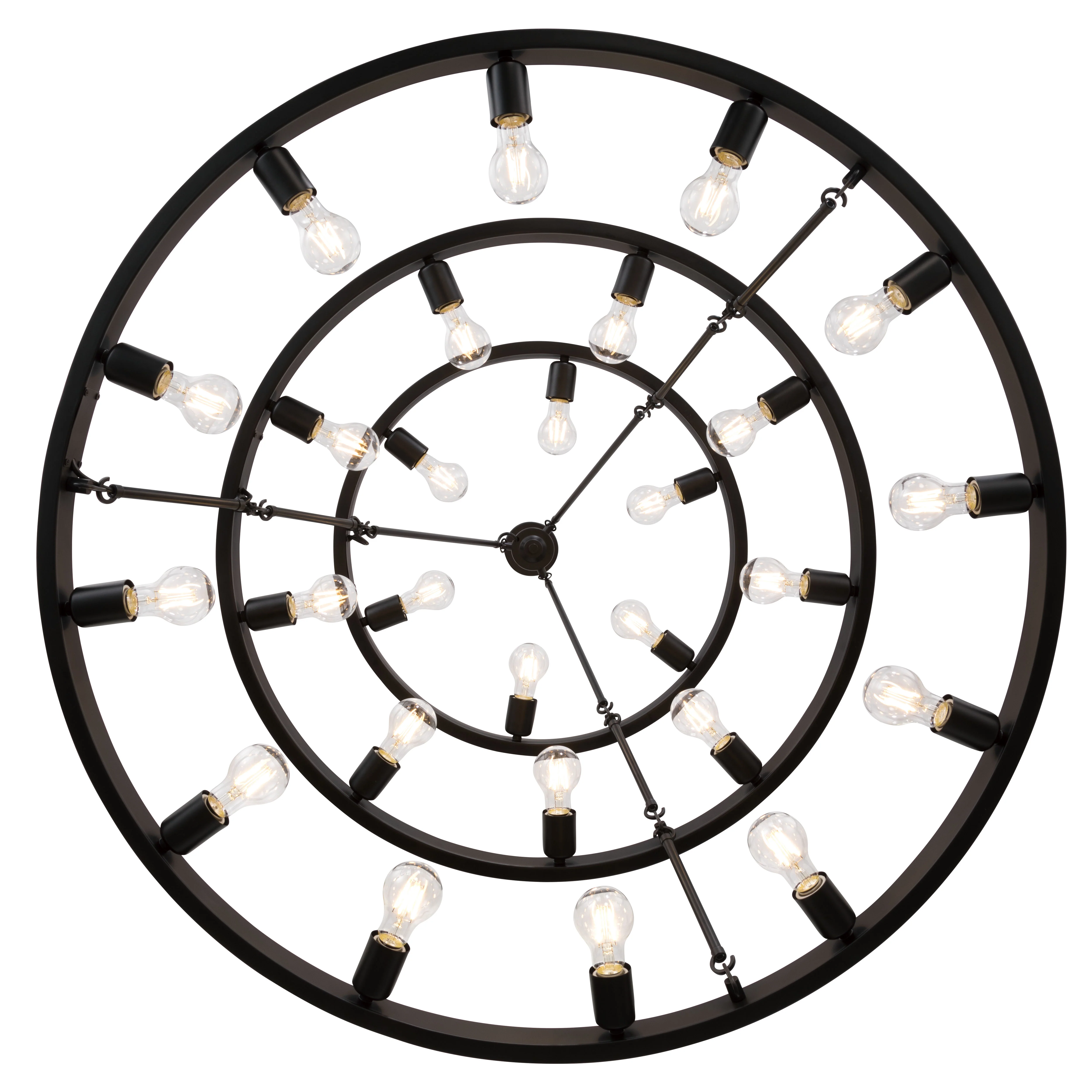 Castile 27-light 3-tier Chandelier (6+9+12) in Matte Black - Image 5
