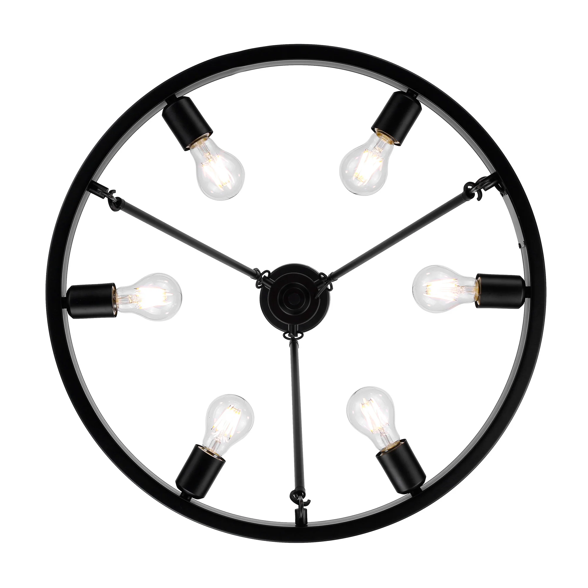 Castile 6-light Chandelier in Matte Black - Image 3