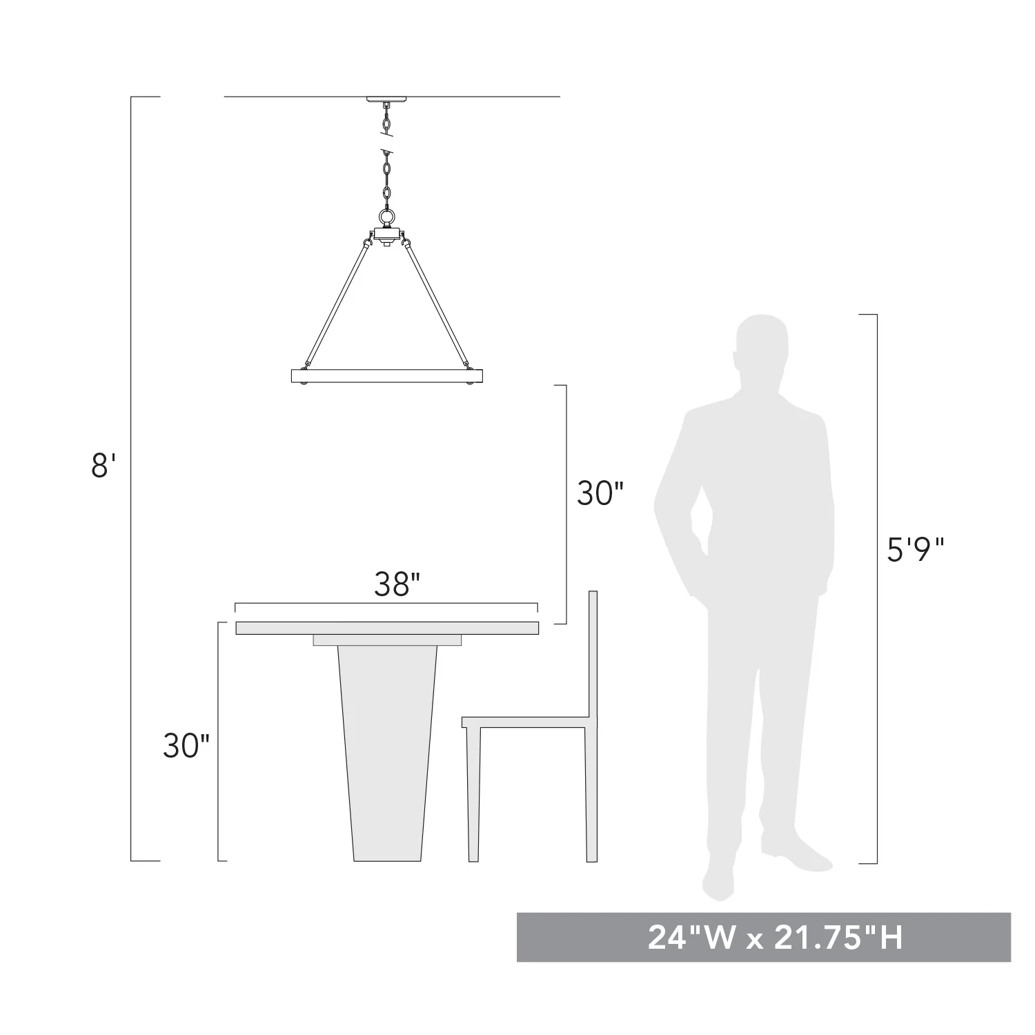 Castile 6-light Chandelier in Matte Black - Image 5