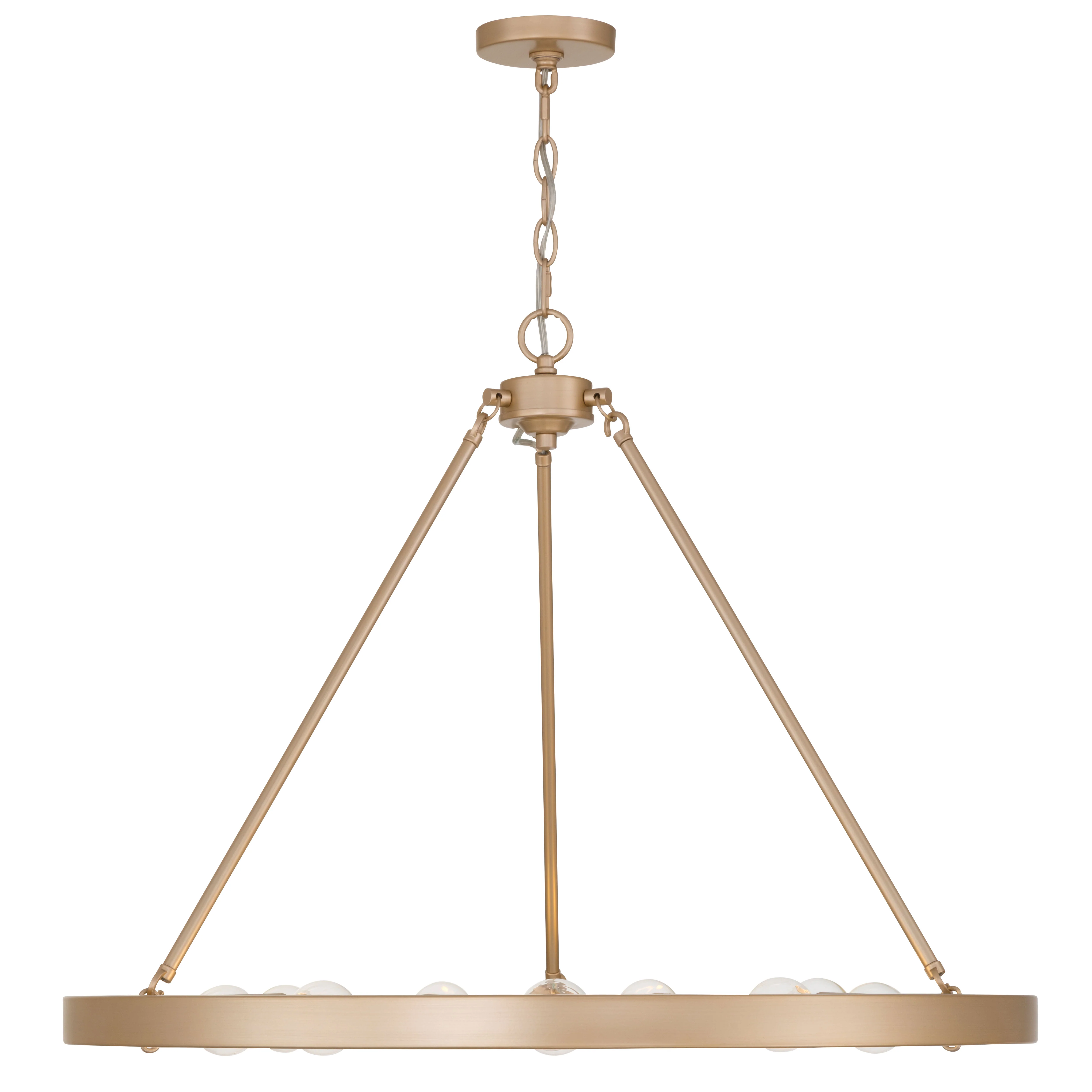 Castile 9-light Chandelier in Matte French Gold - Image 2