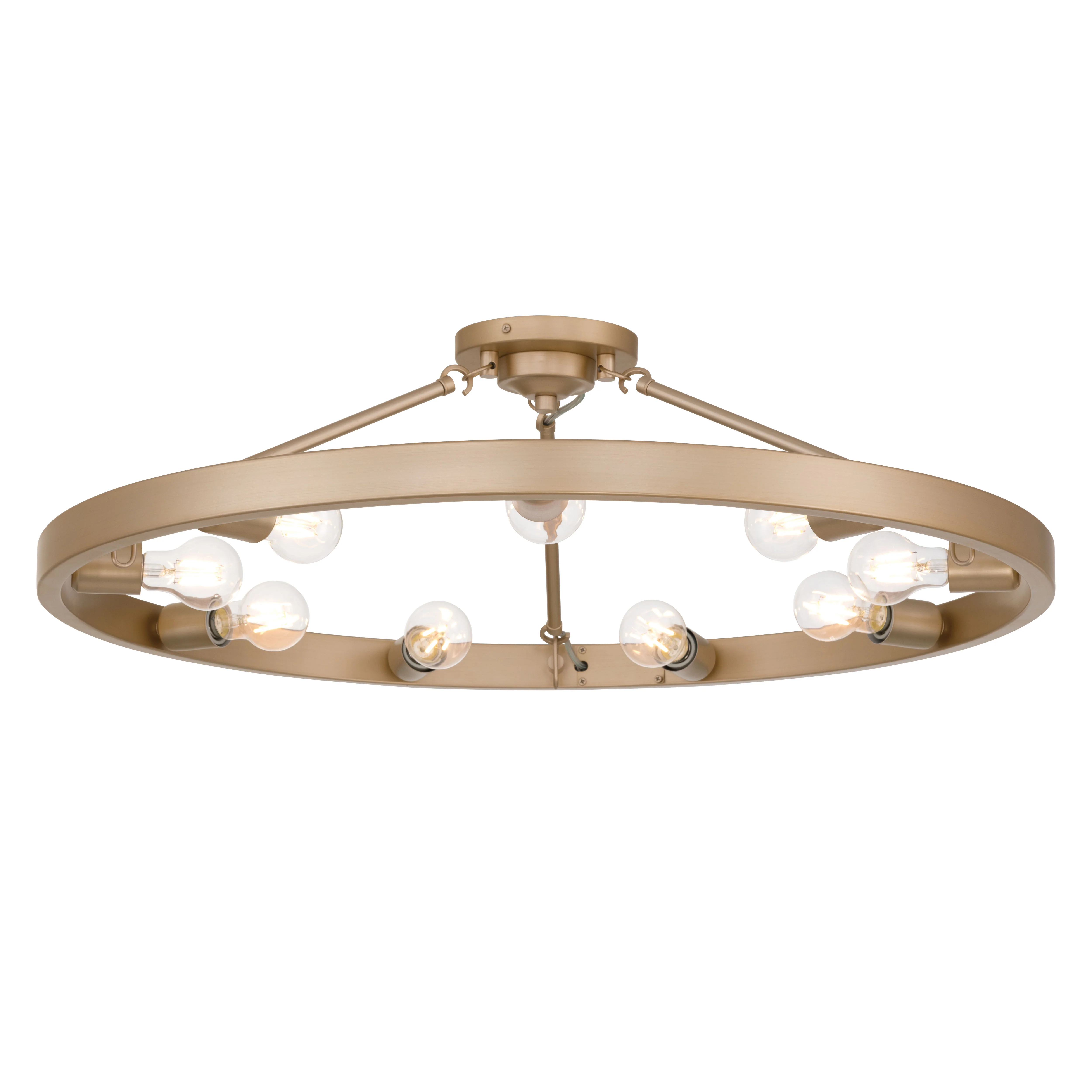 Castile 9-light Semi-Flush Mount in French Gold