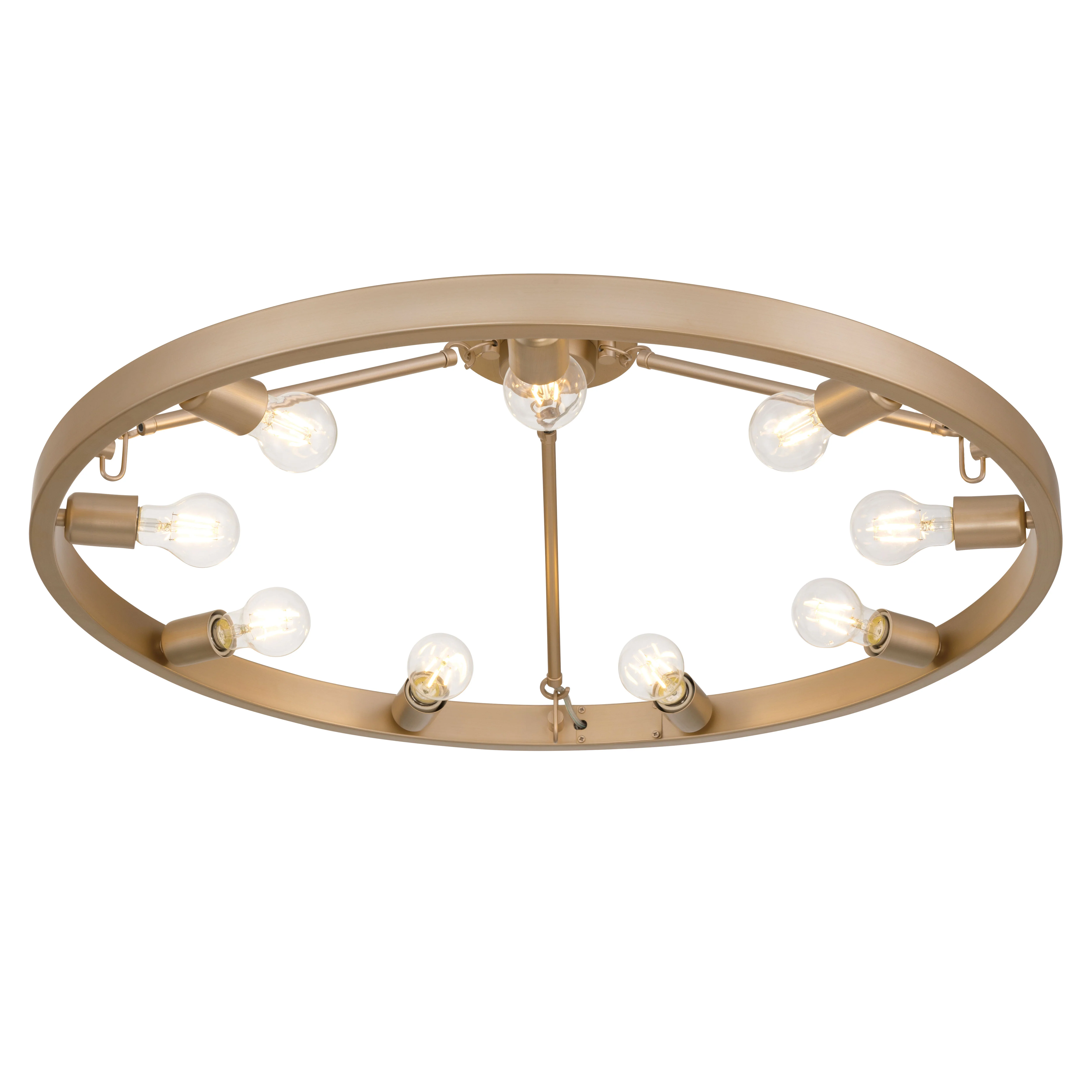 Castile 9-light Semi-Flush Mount in French Gold - Image 3