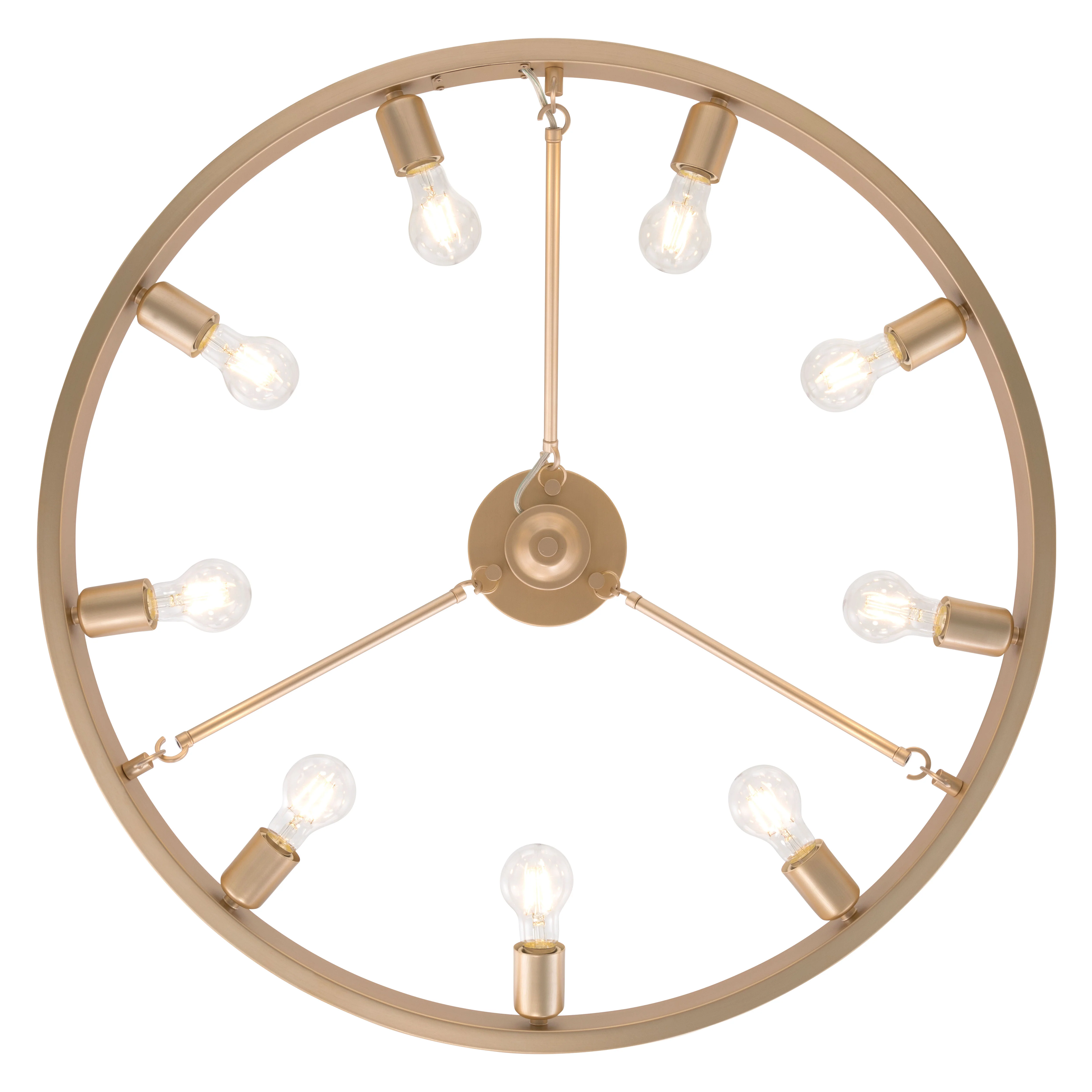 Castile 9-light Semi-Flush Mount in French Gold - Image 4