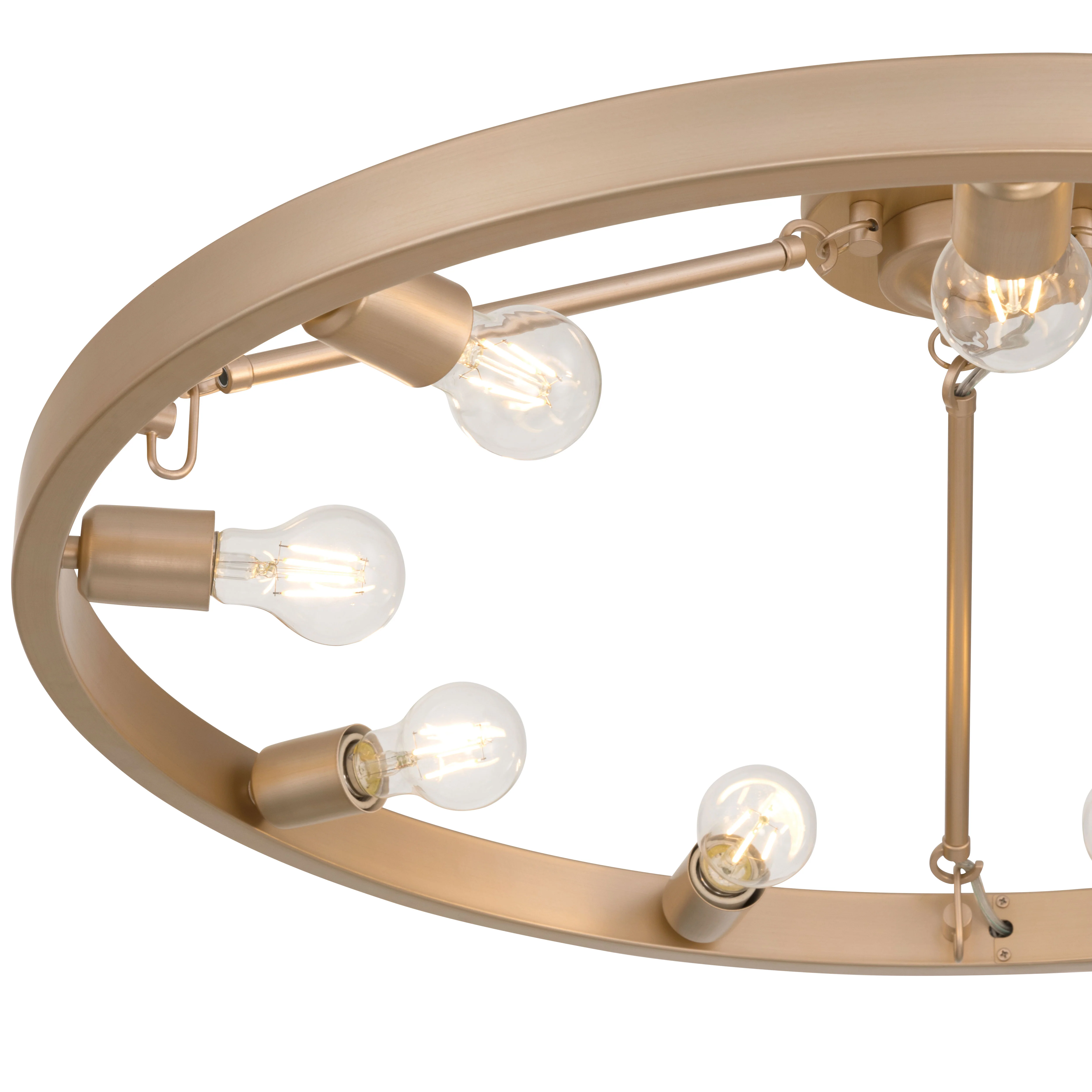 Castile 9-light Semi-Flush Mount in French Gold - Image 6