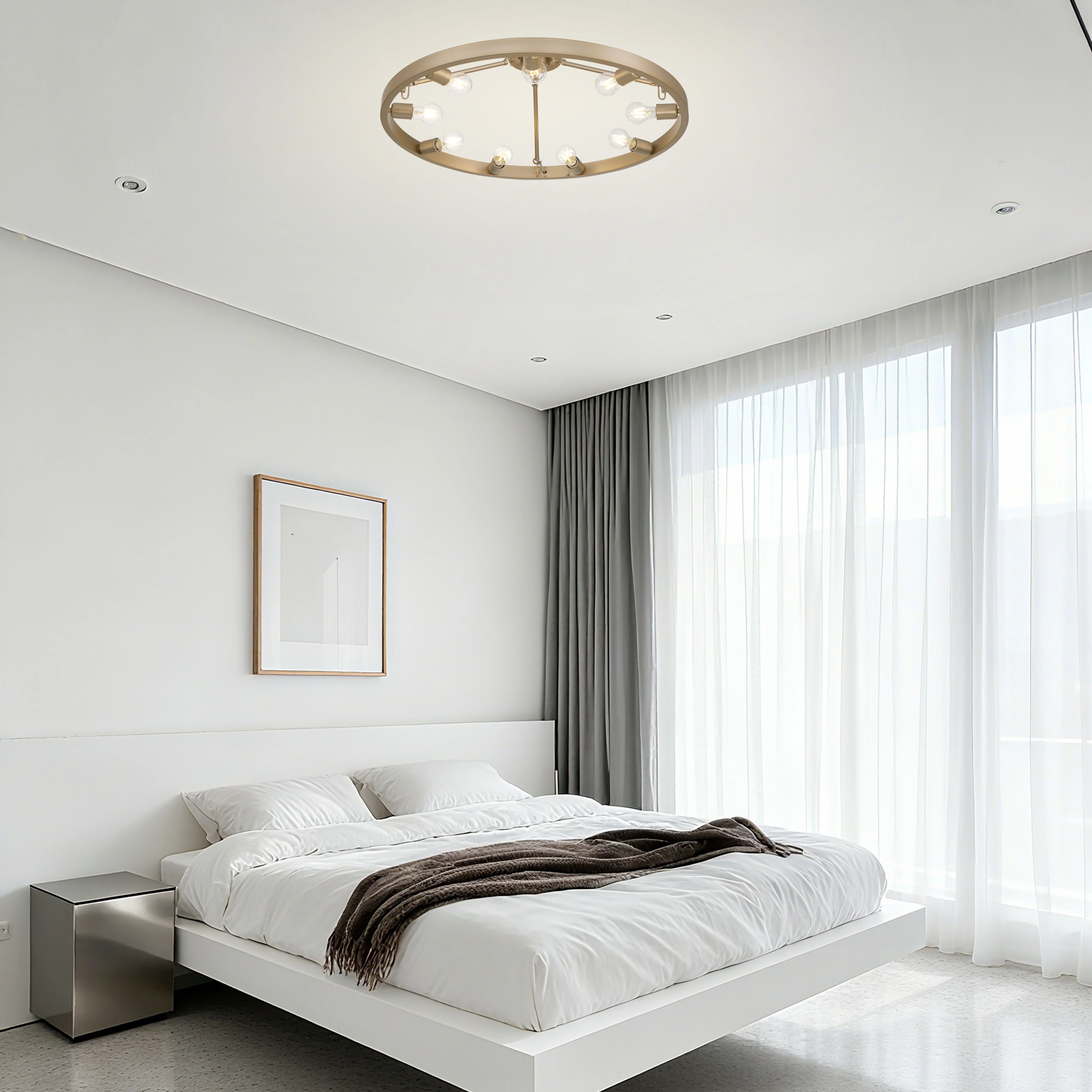 Castile 9-light Semi-Flush Mount in French Gold - Image 7