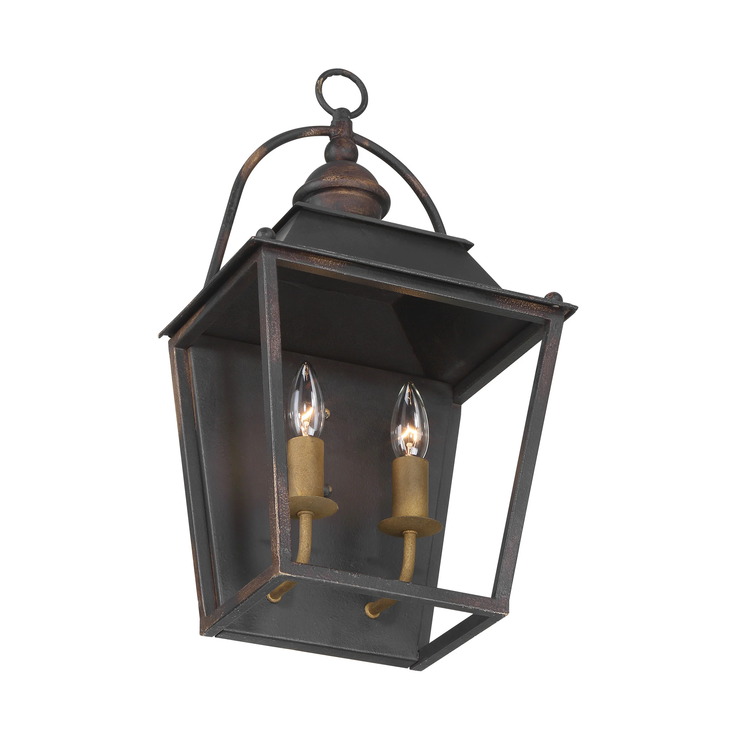 Christoff 2-light Wall Sconce in Antique Black Iron - Image 2