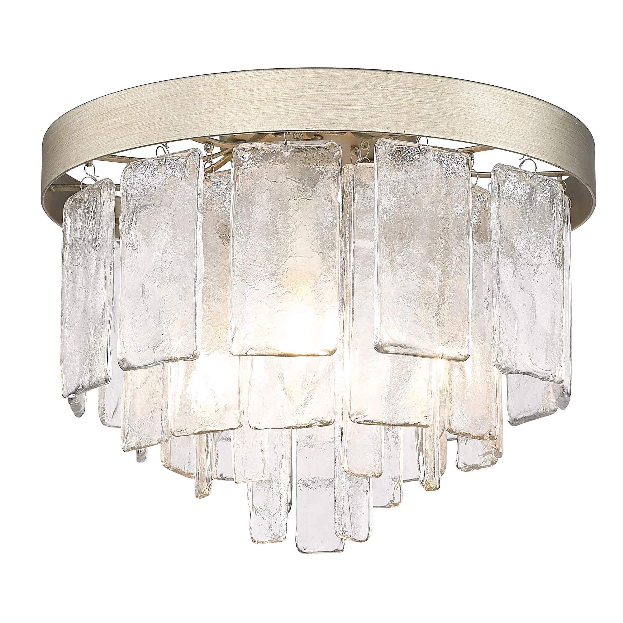 Ciara 3-light Flush Mount in White Gold