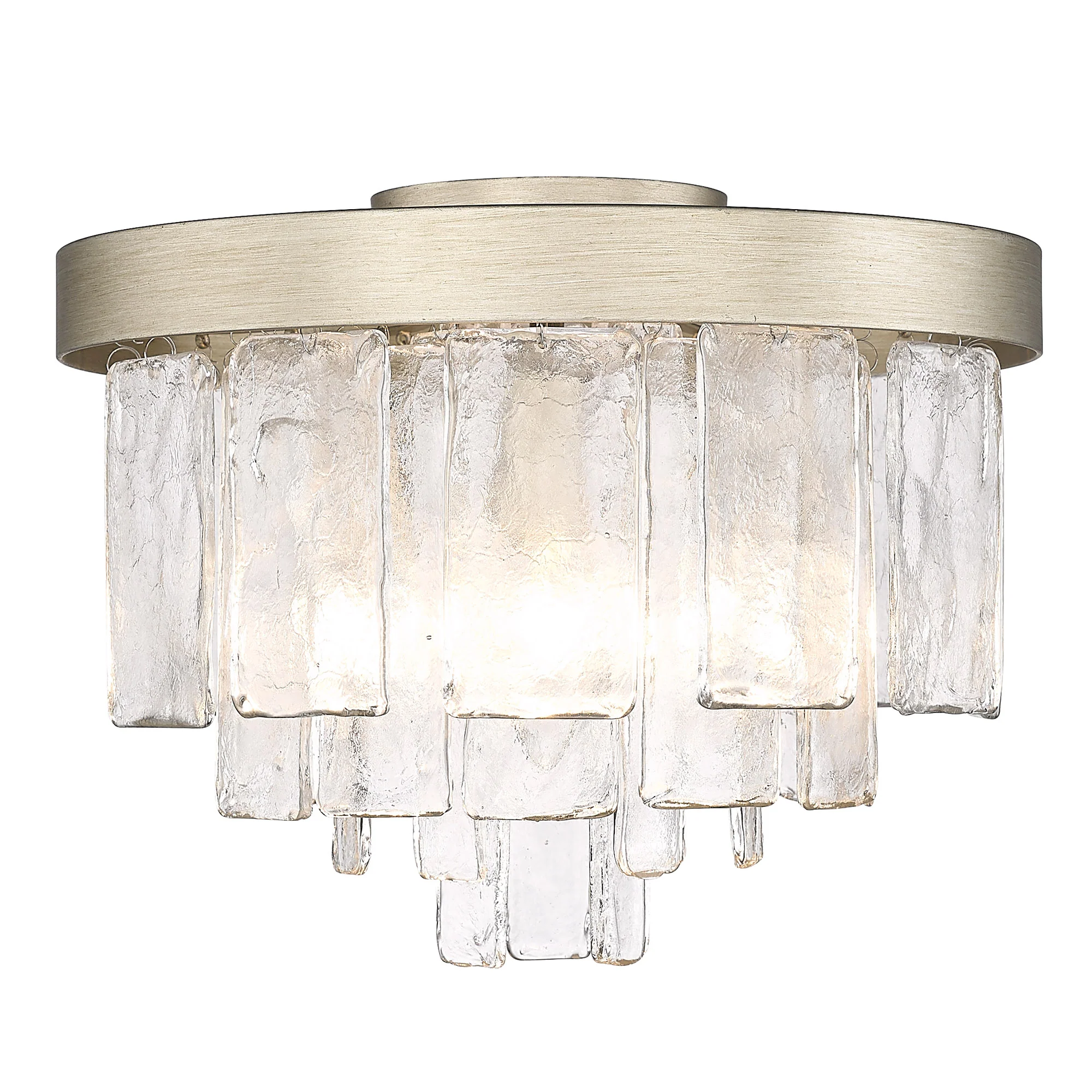 Ciara 3-light Flush Mount in White Gold - Image 2