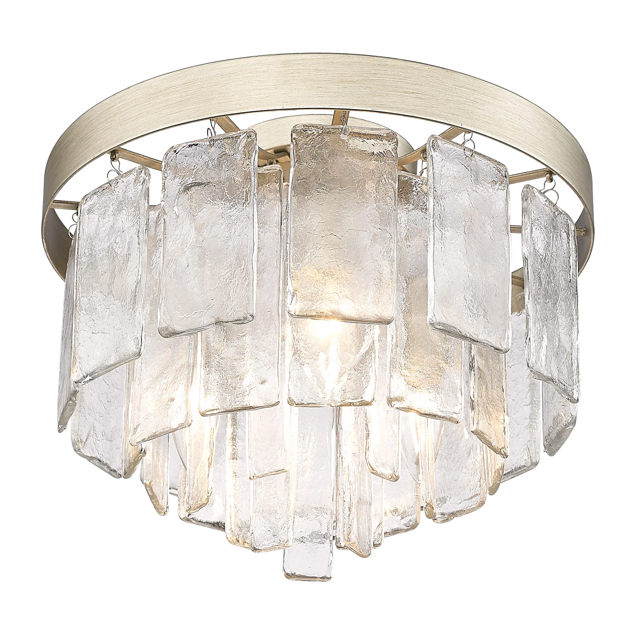 Ciara 3-light Flush Mount in White Gold - Image 3
