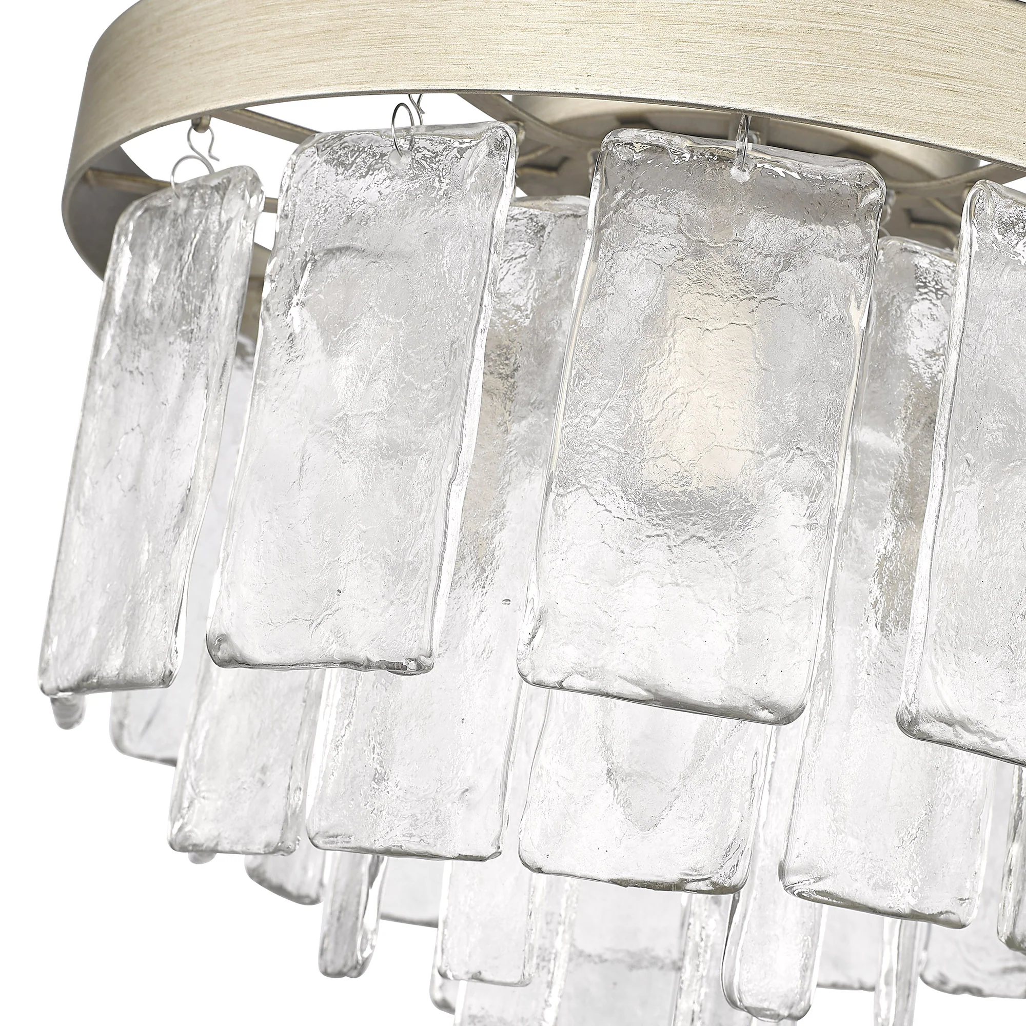 Ciara 3-light Flush Mount in White Gold - Image 4