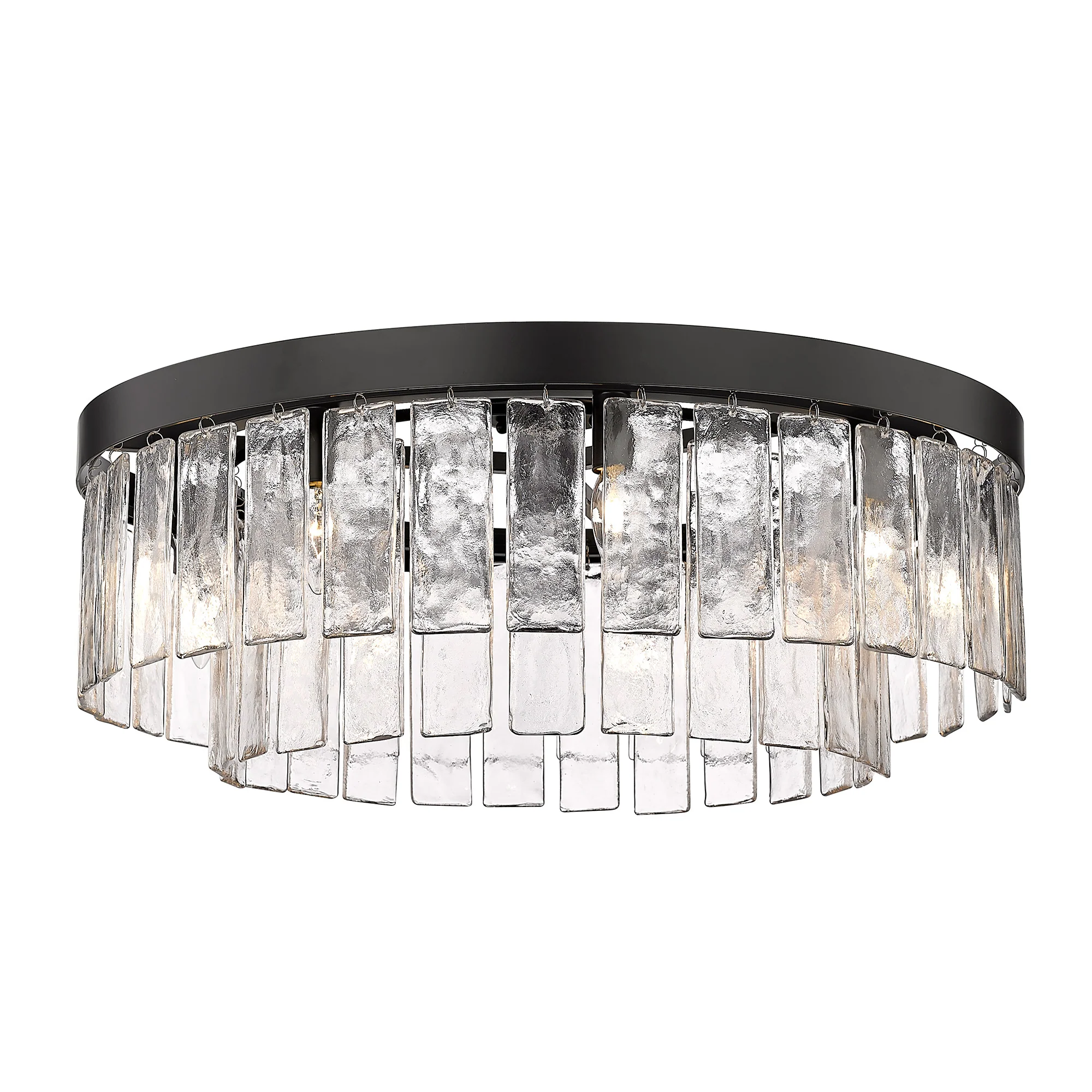 Ciara 9-light Semi-Flush Mount in Matte Black