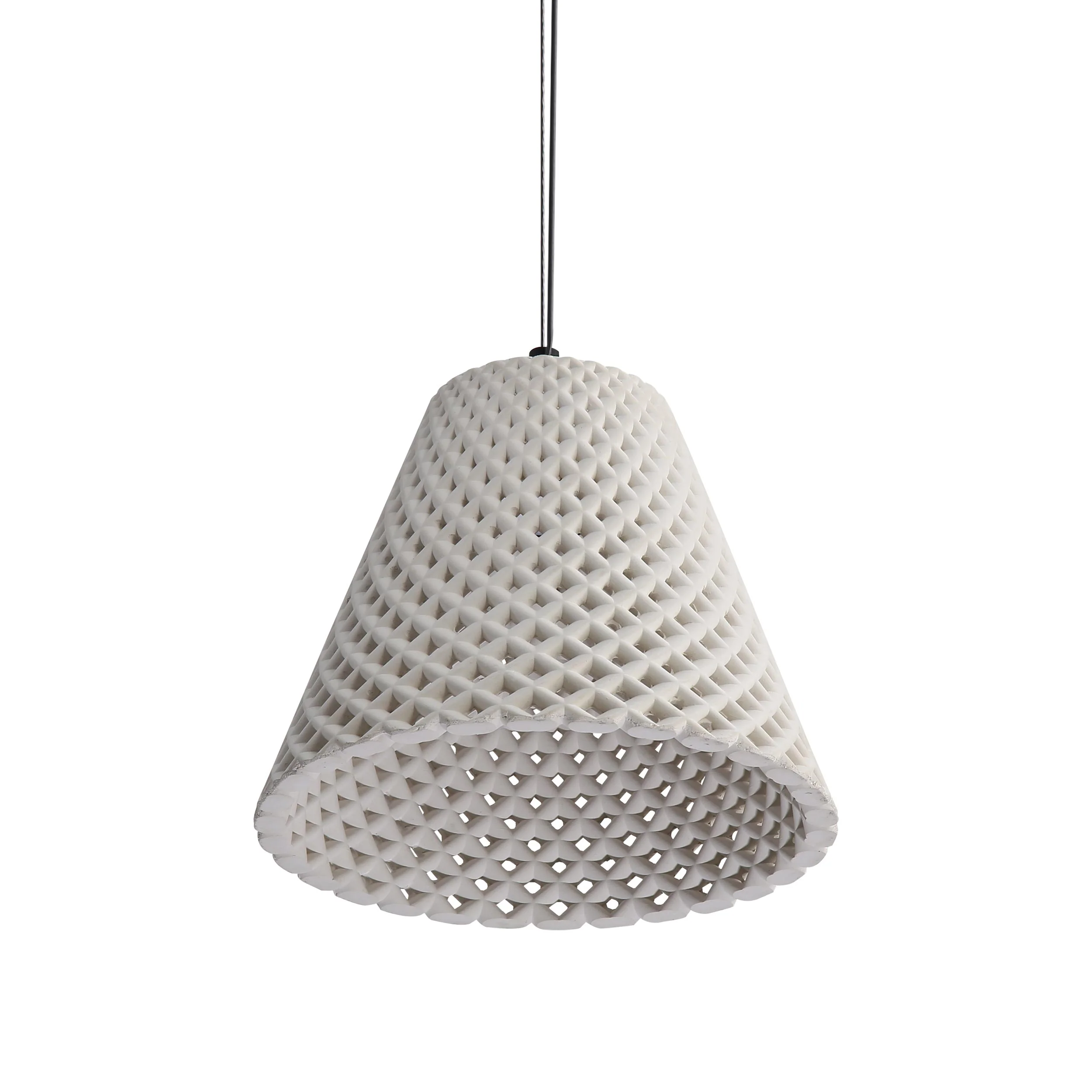 Clarus 10in Integrated LED Pendant in White Sandstone Cement - Image 3
