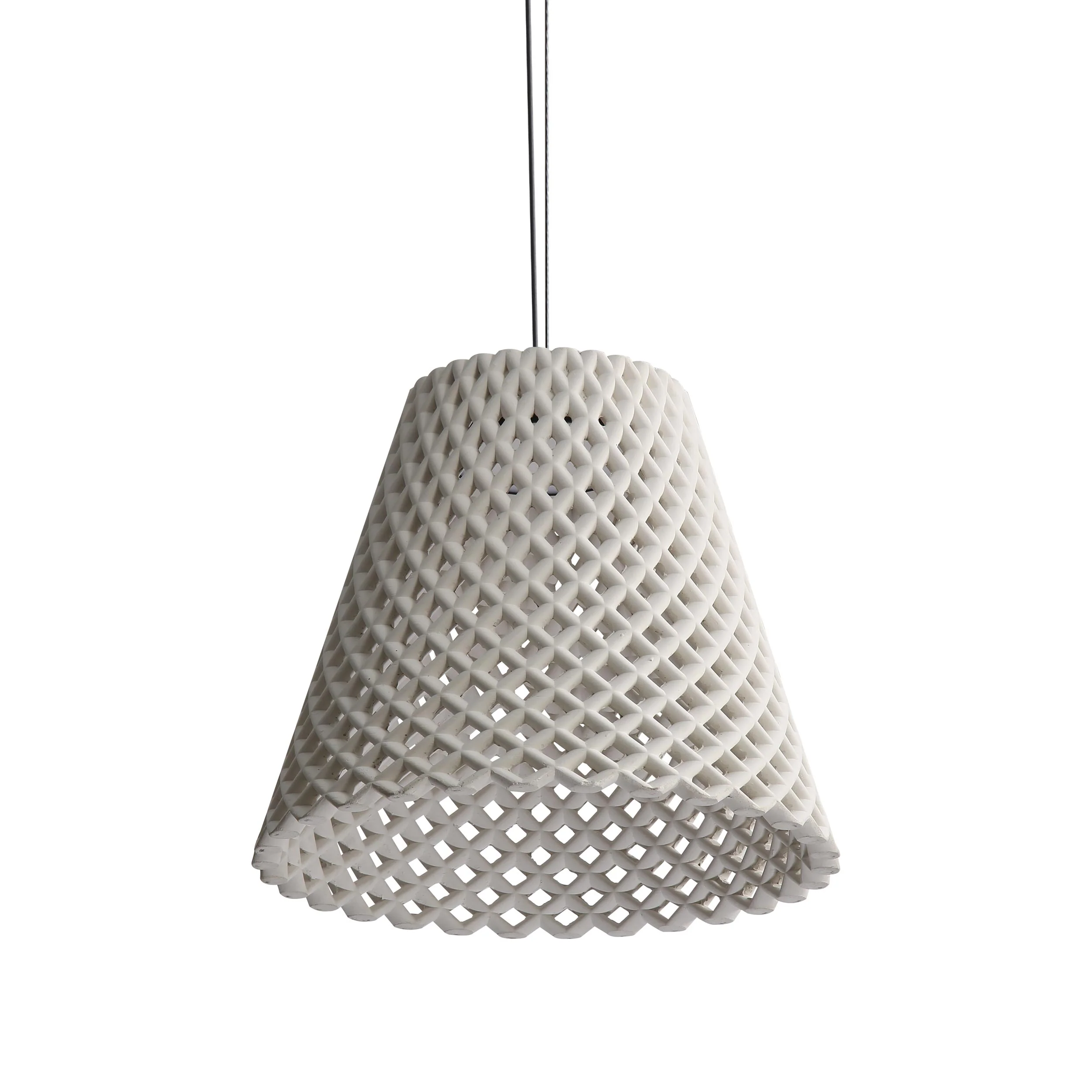 Clarus 14in Integrated LED Pendant in White Sandstone Cement - Image 3