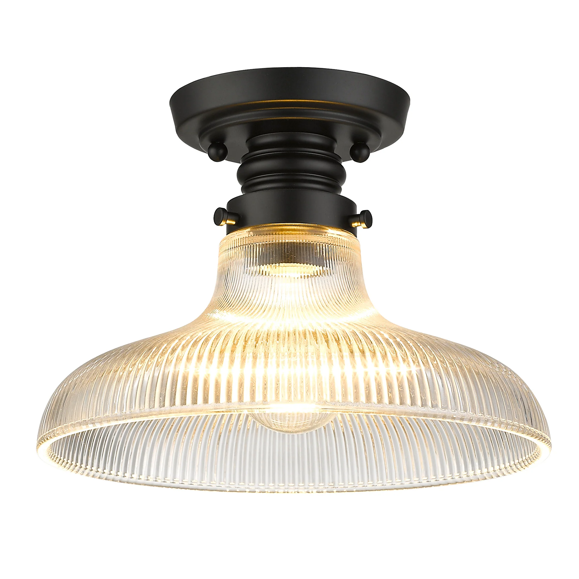 Clary 1-light Flush Mount in Matte Black
