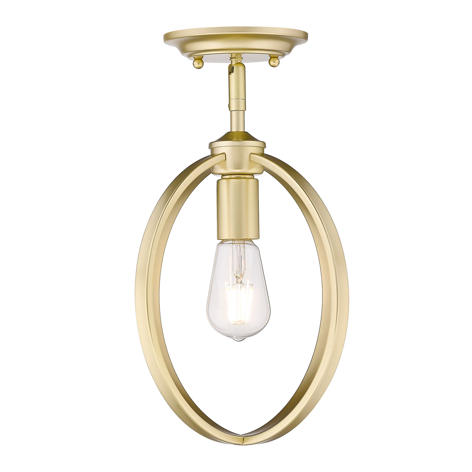 Colson 1-light Semi-Flush Mount in Olympic Gold