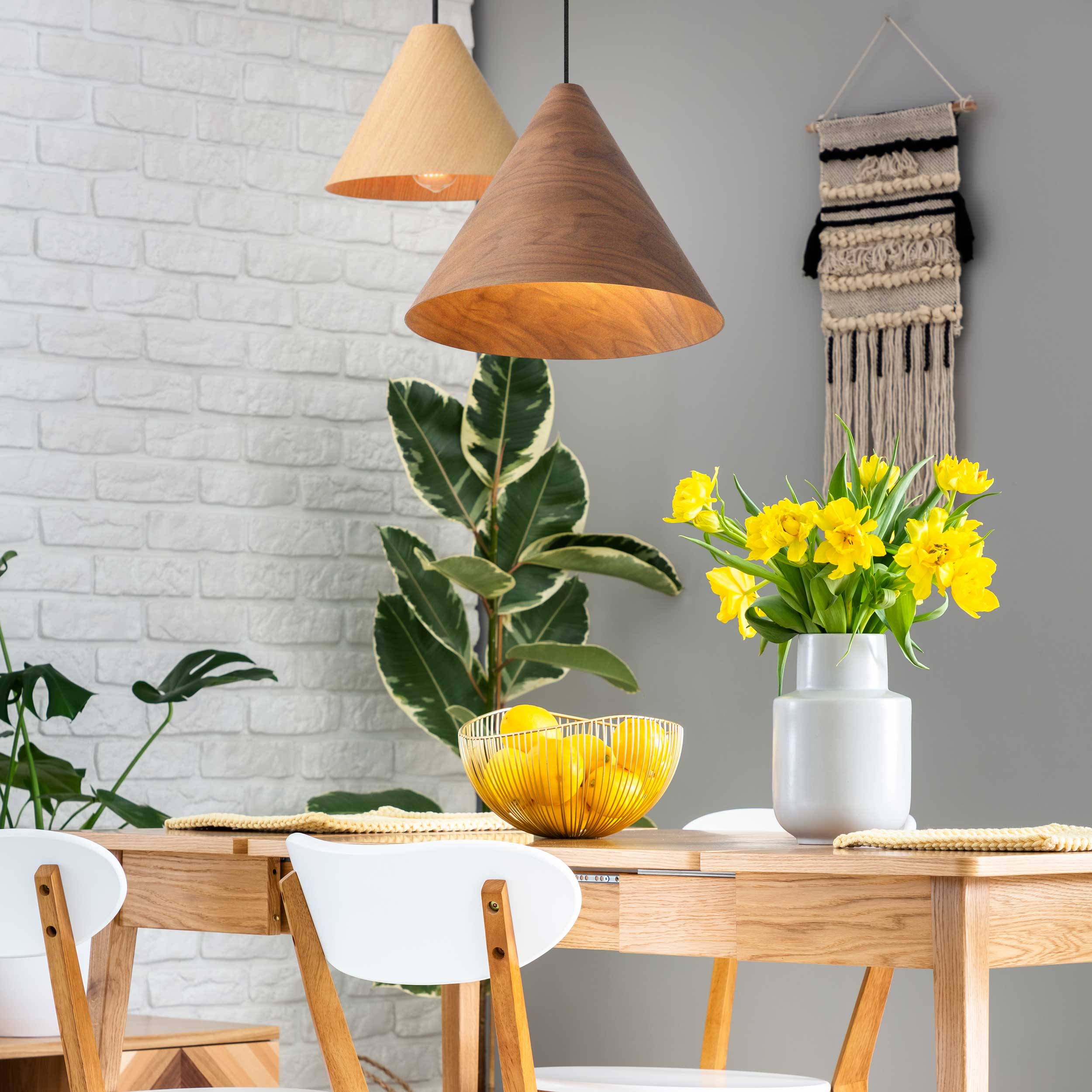Conique 2-light Pendant in Dark Walnut - Image 4