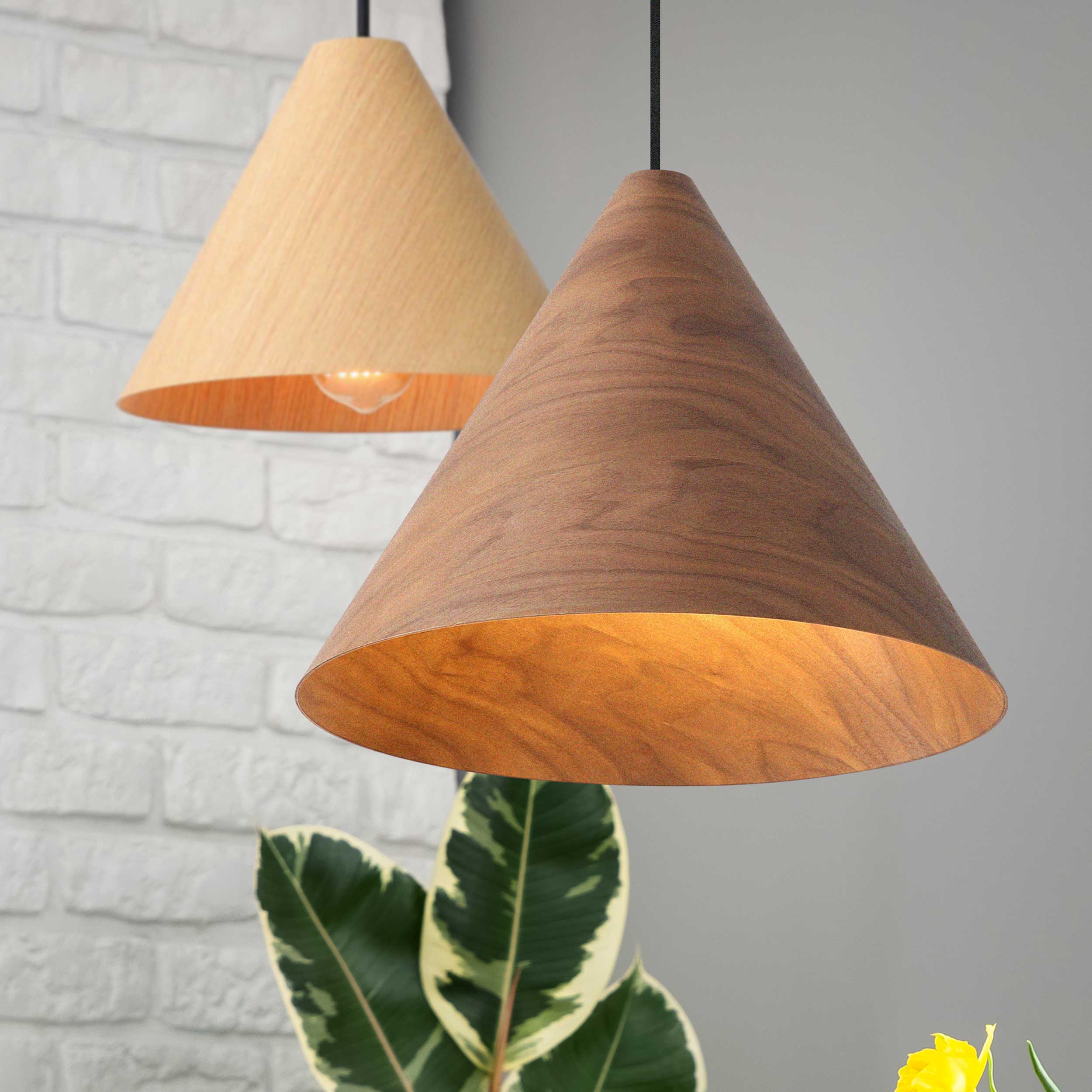 Conique 2-light Pendant in Dark Walnut - Image 5