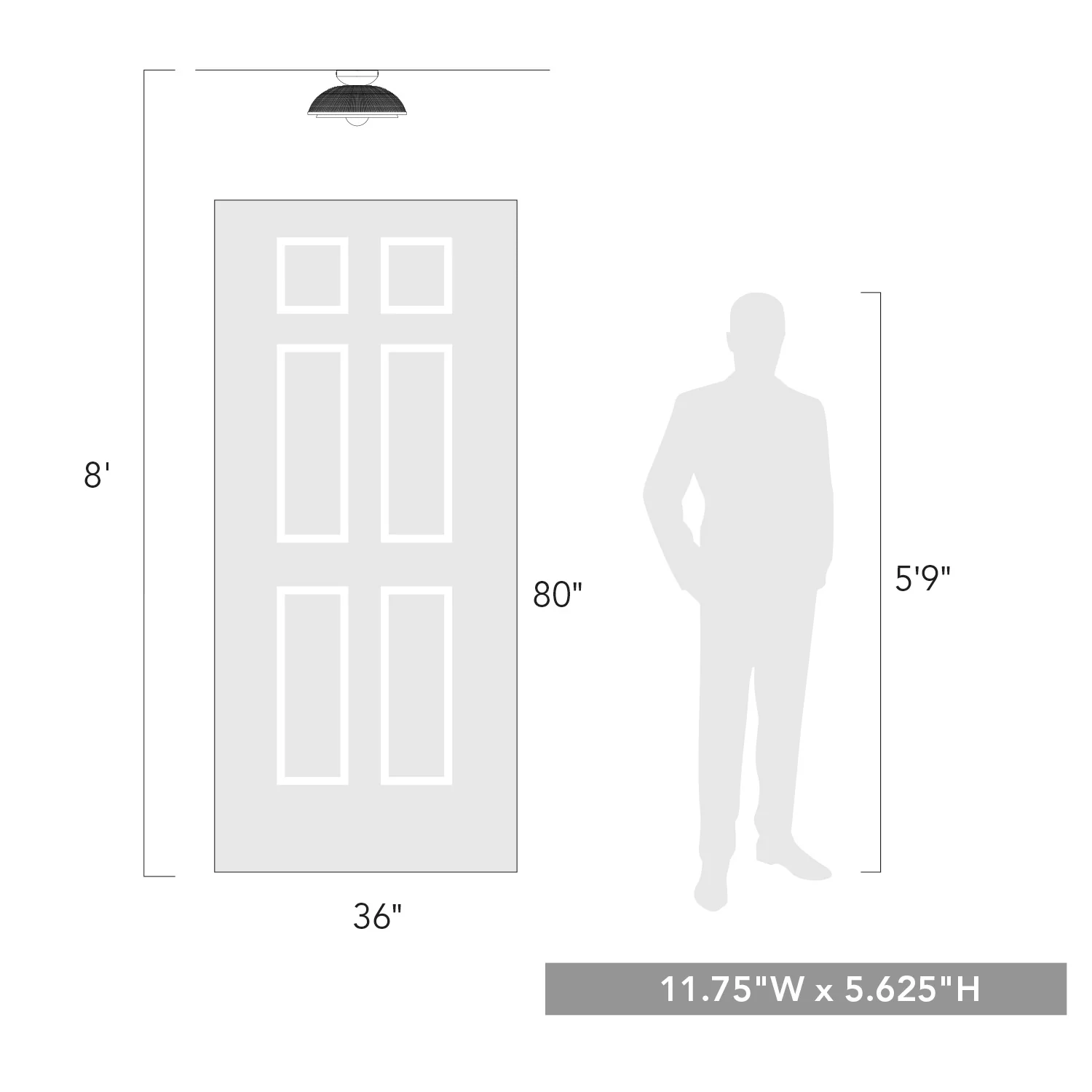 Crawford 1-light Flush Mount in Matte Black - Image 7