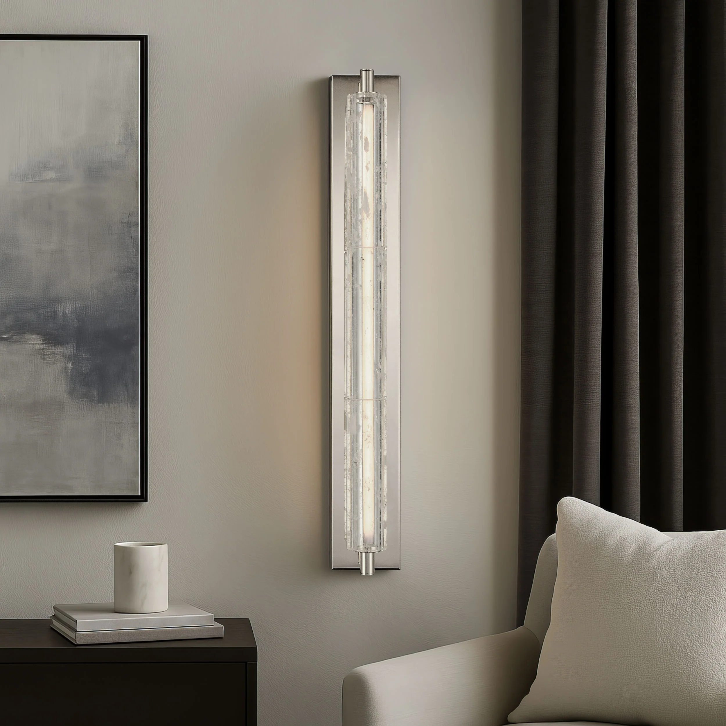 Crystallo Integrated LED Wall Sconce in Polished Nickel - Image 8