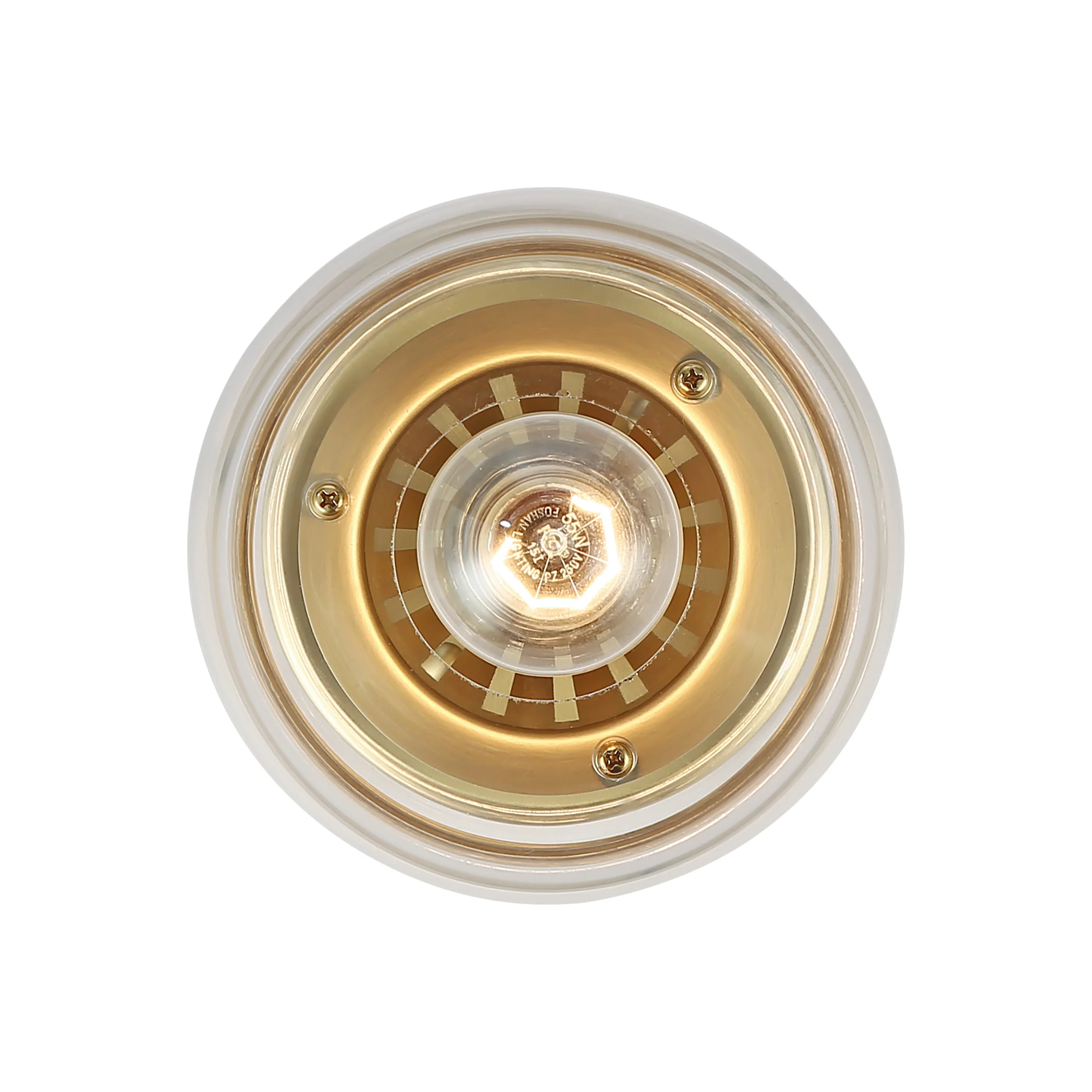 Daphne 1-light Semi-Flush Mount in Brushed Champagne Brass - Image 5