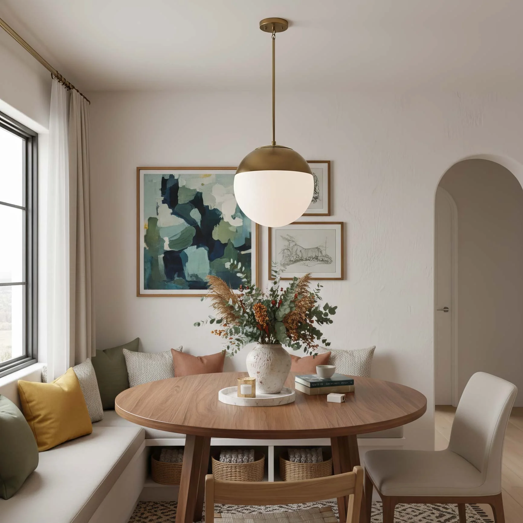 Dixon 1-light Pendant in Aged Brass - Image 3