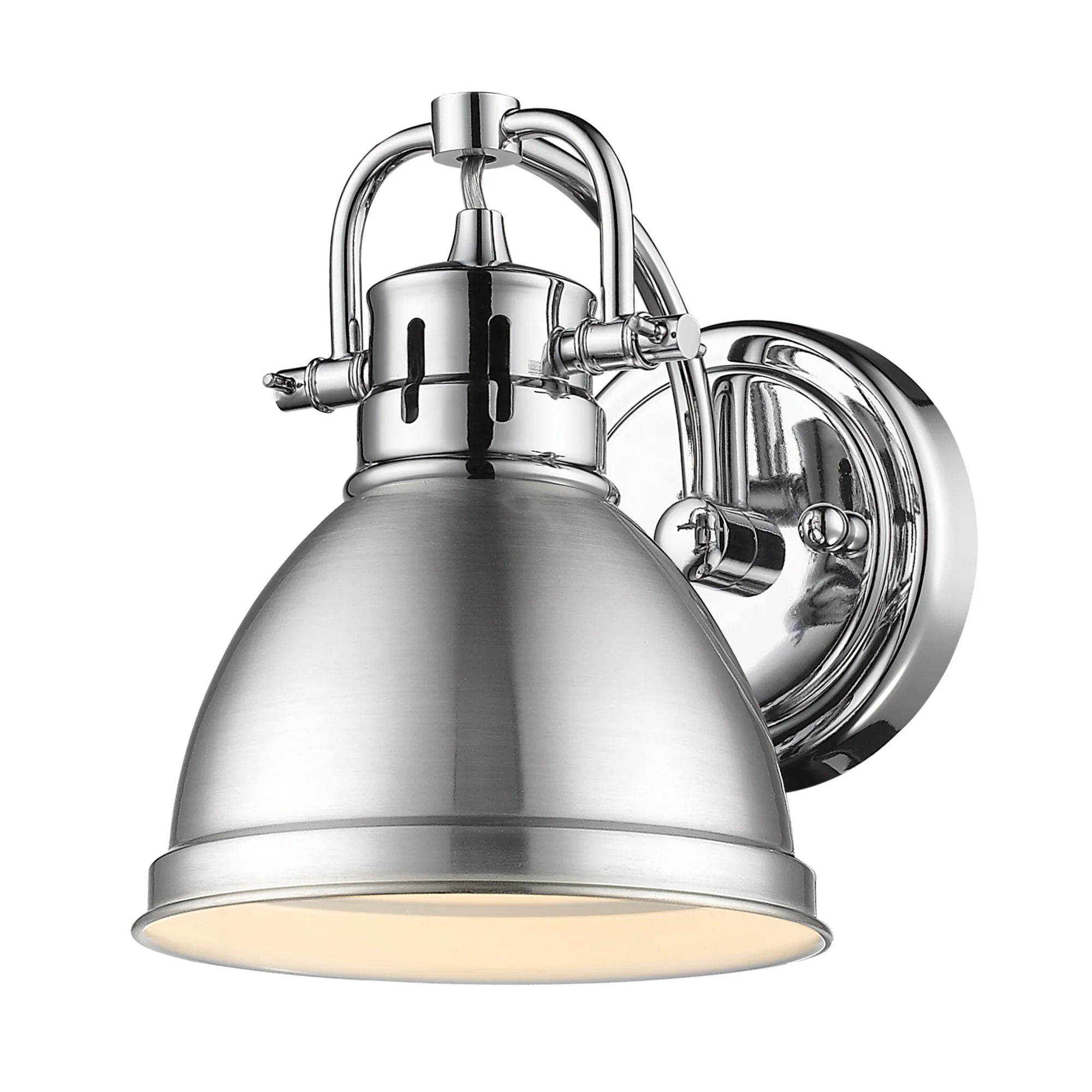 Duncan 1-light Vanity in Chrome and Pewter shade