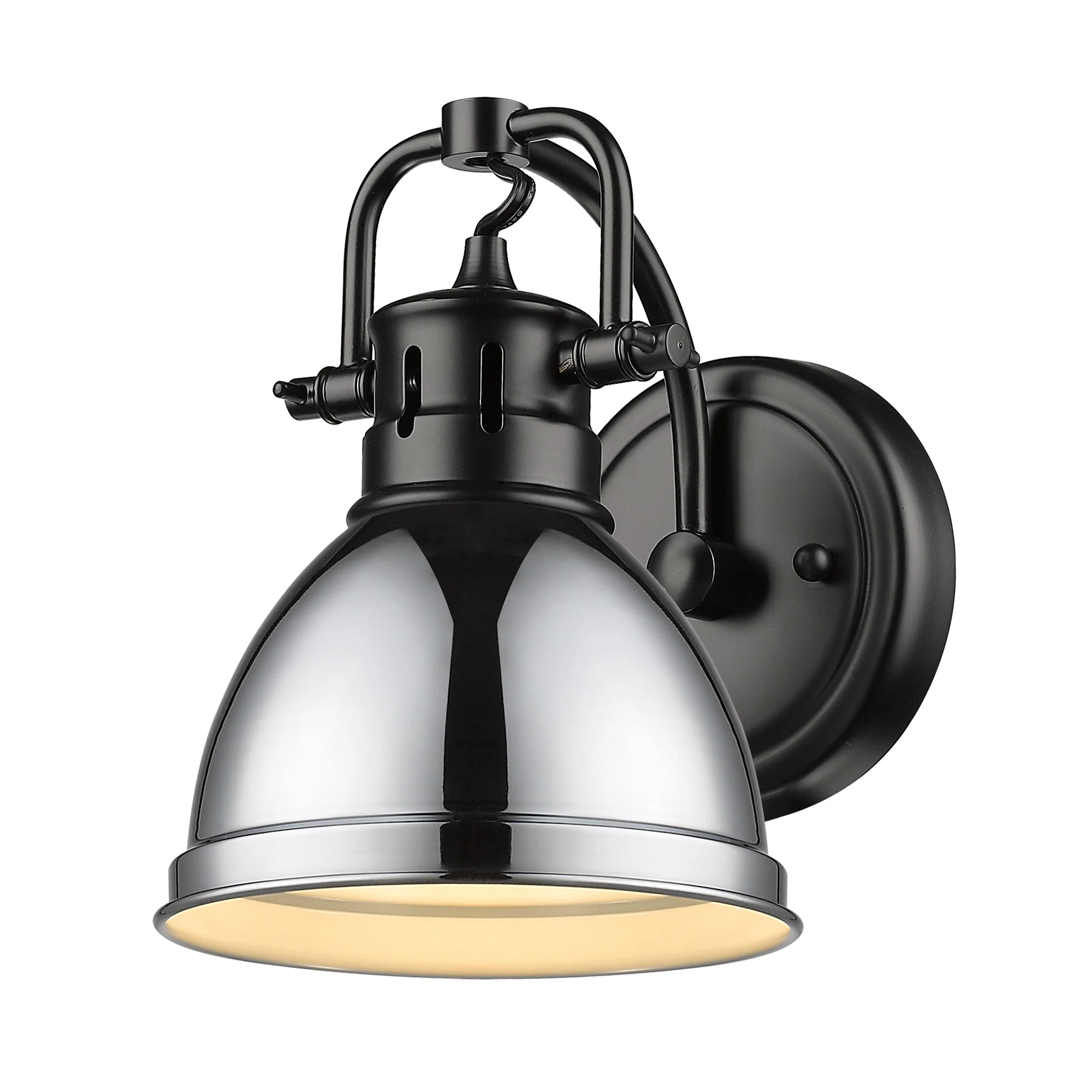 Duncan 1-light Vanity in Matte Black and Chrome shade