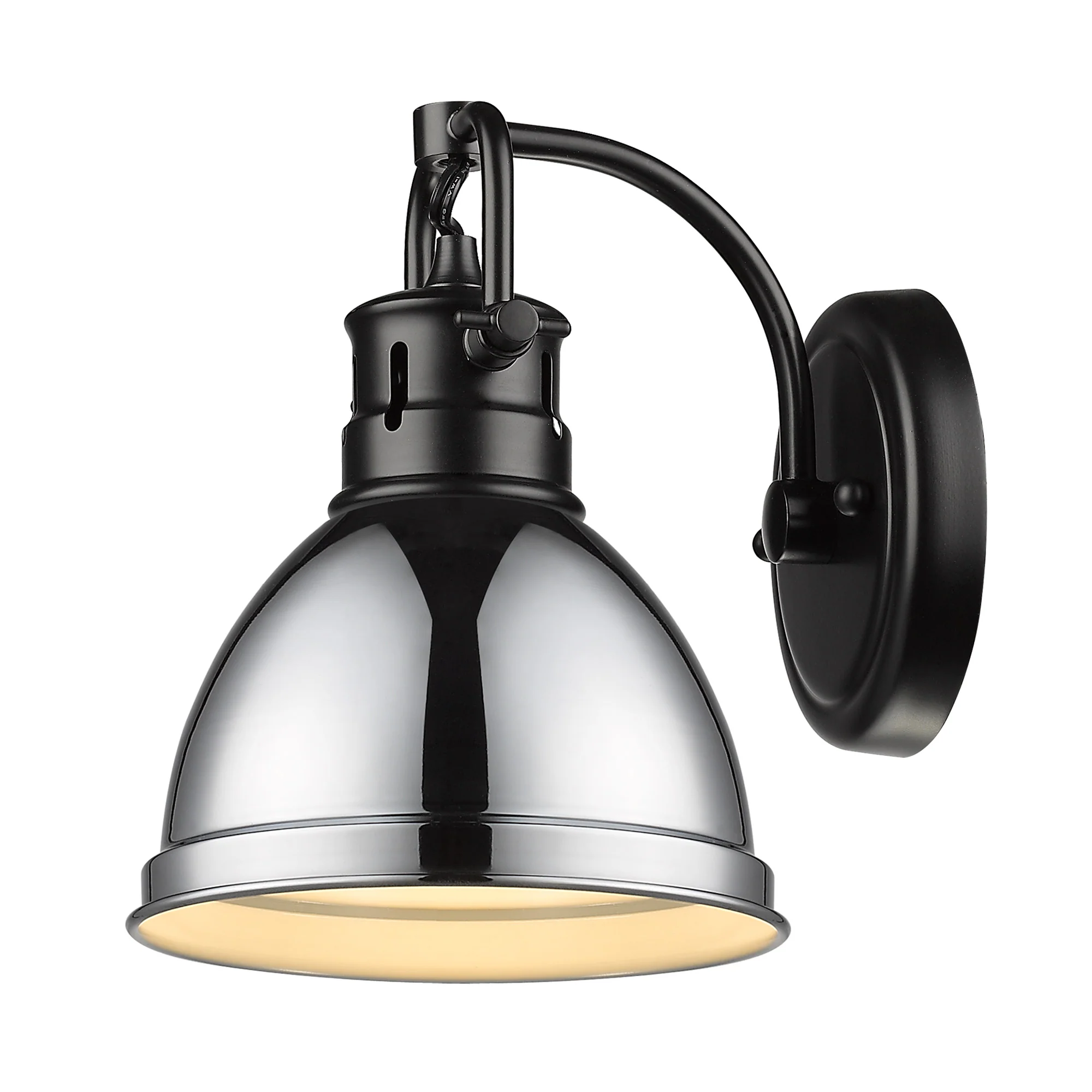 Duncan 1-light Vanity in Matte Black and Chrome shade - Image 2