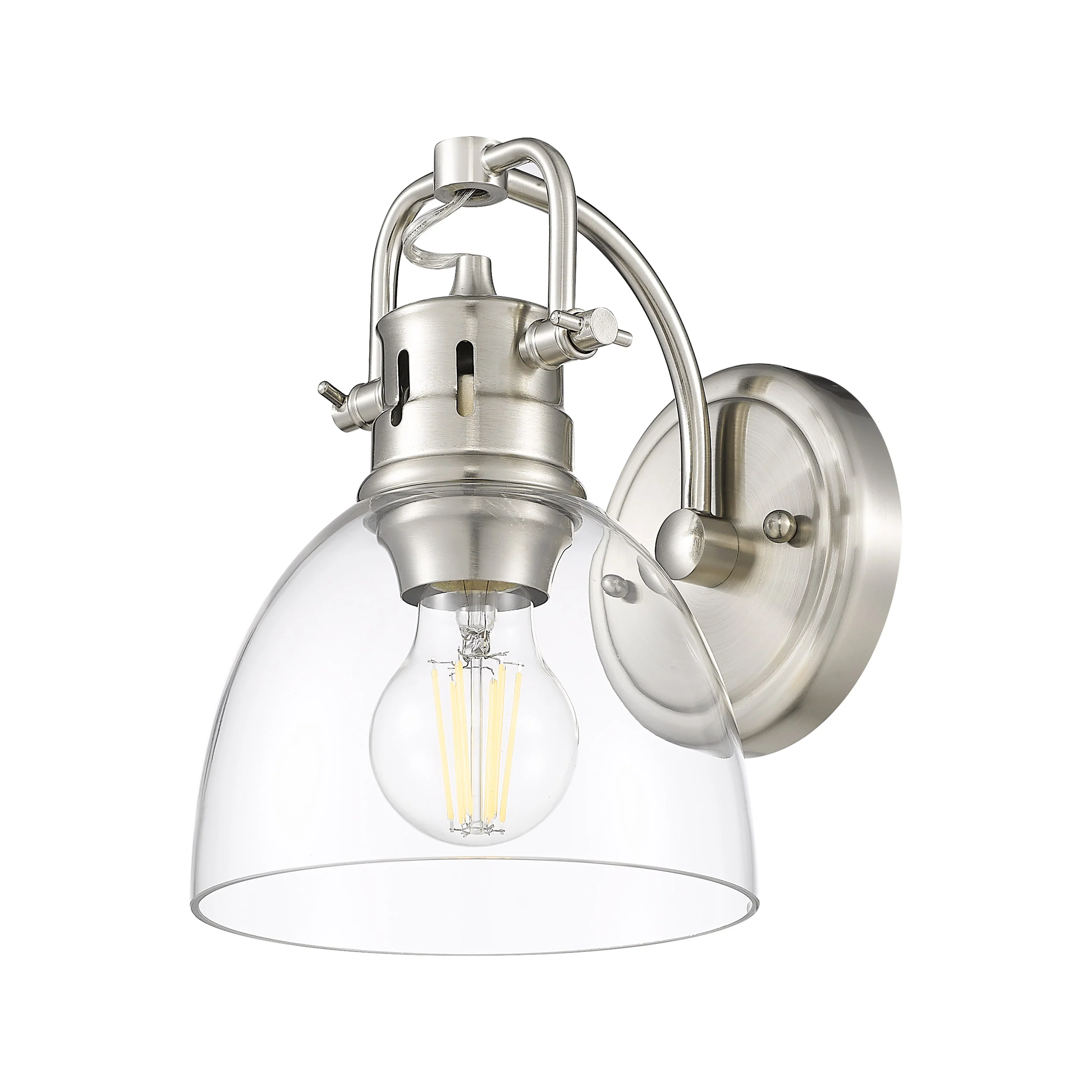 Duncan 1-light Vanity in Pewter and Clear Glass - Image 2