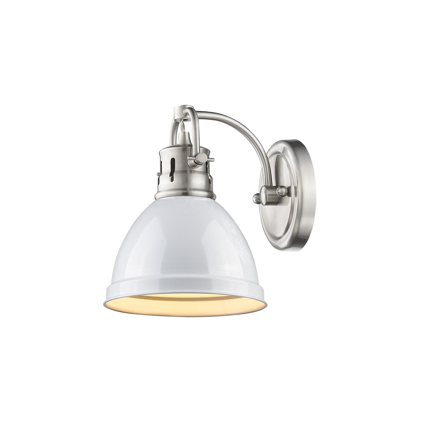 Duncan 1-light Vanity in Pewter and Matte White shade - Image 2